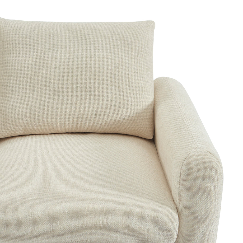 Fixed Sofa Caliba 2 Seater Chenille Beige – Beige
