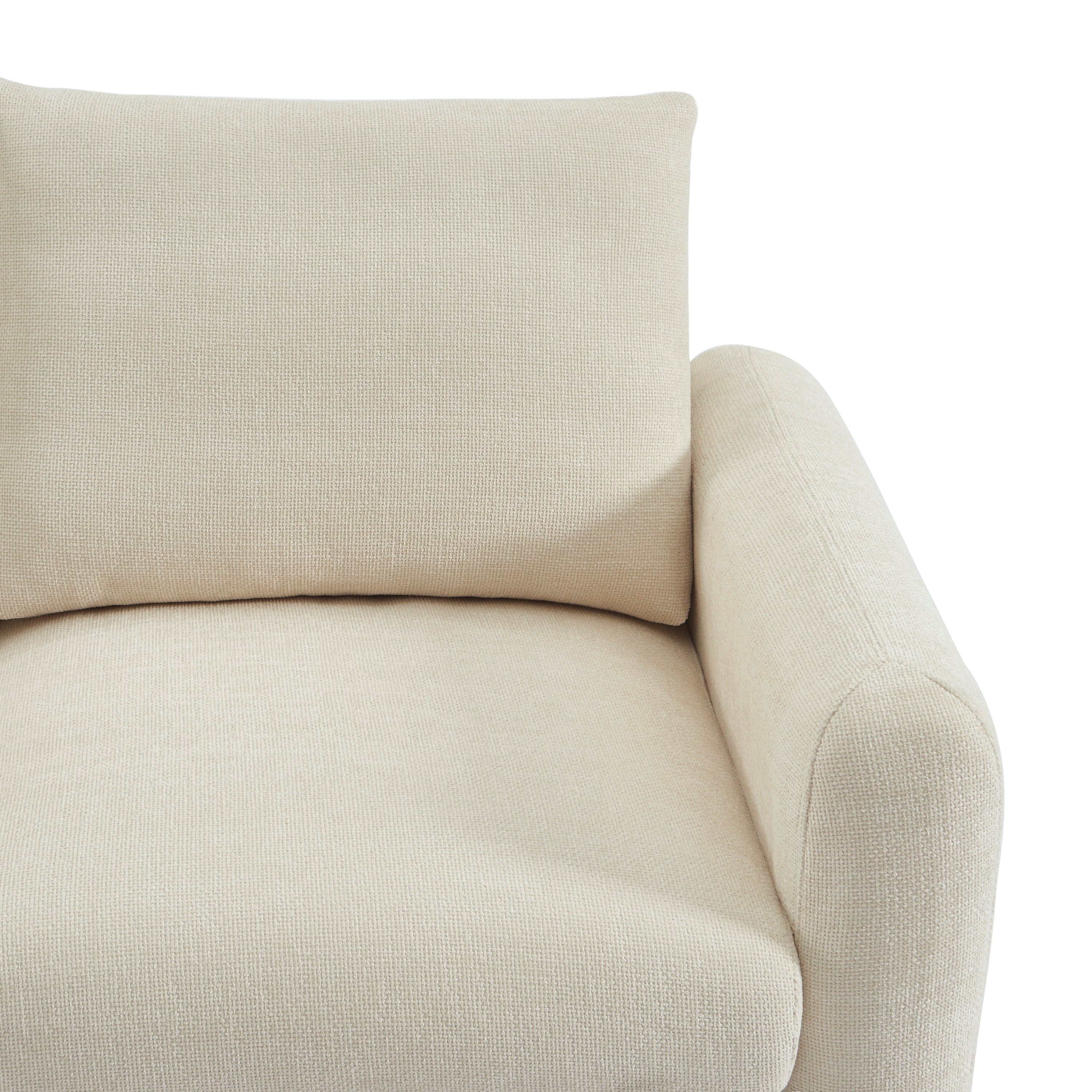 Fixed Sofa Caliba 2 Seater Chenille Beige – Beige