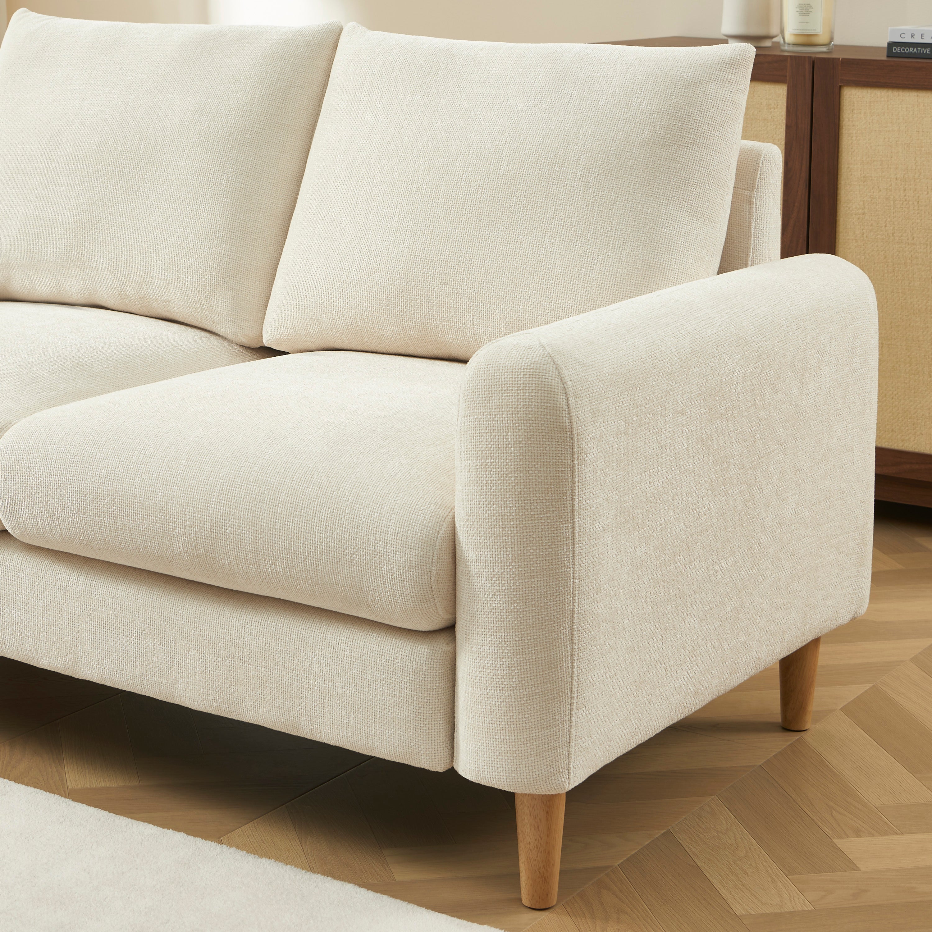 CALIBA 2-Seater Sofa – Chenille Fabric Living Room Furniture