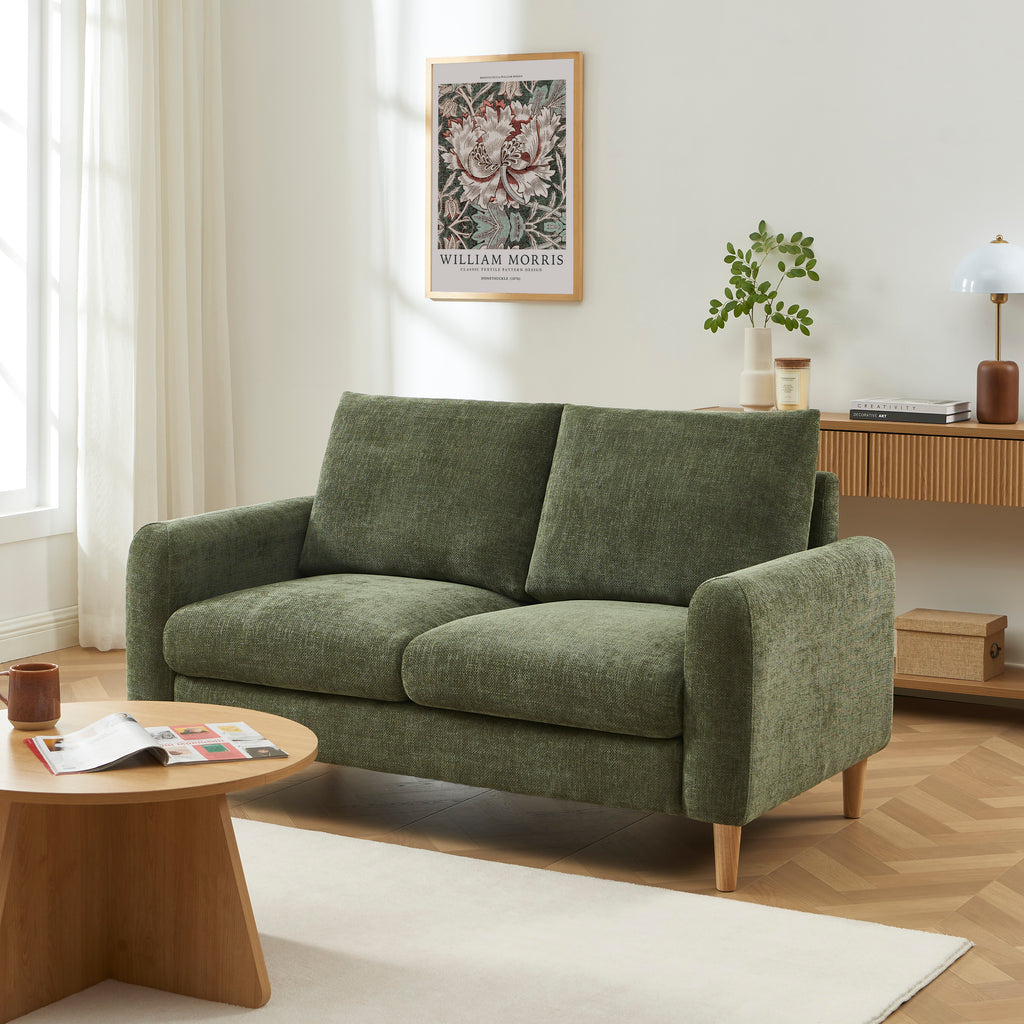 CALIBA 2-Seater Sofa – Chenille Fabric Living Room Furniture