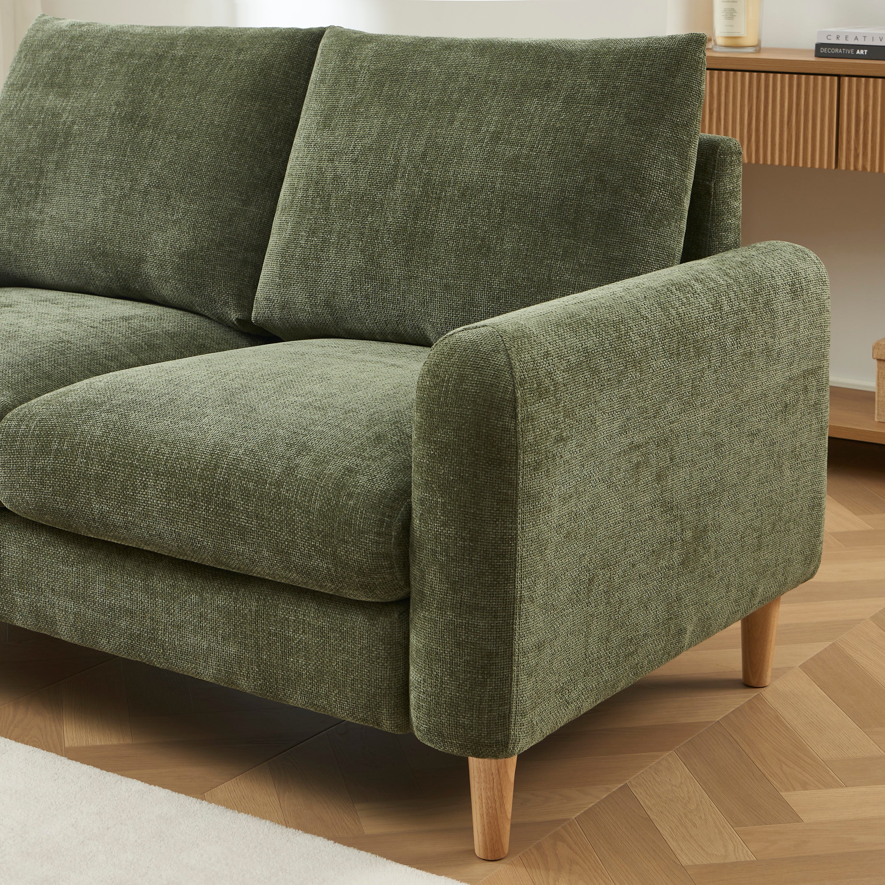 CALIBA 2-Seater Sofa – Chenille Fabric Living Room Furniture