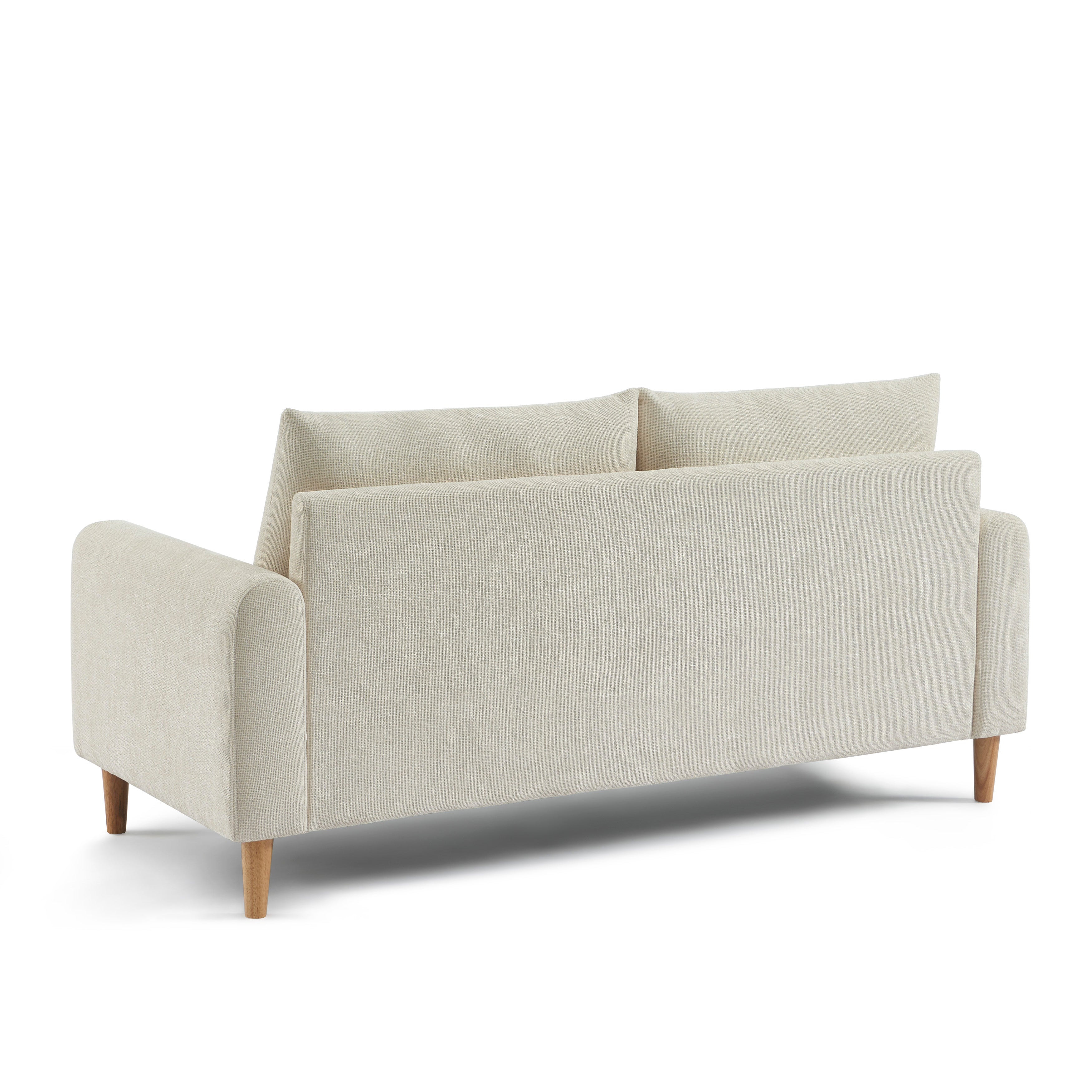 Fixed Sofa Caliba 3 Seater Chenille Beige – Beige