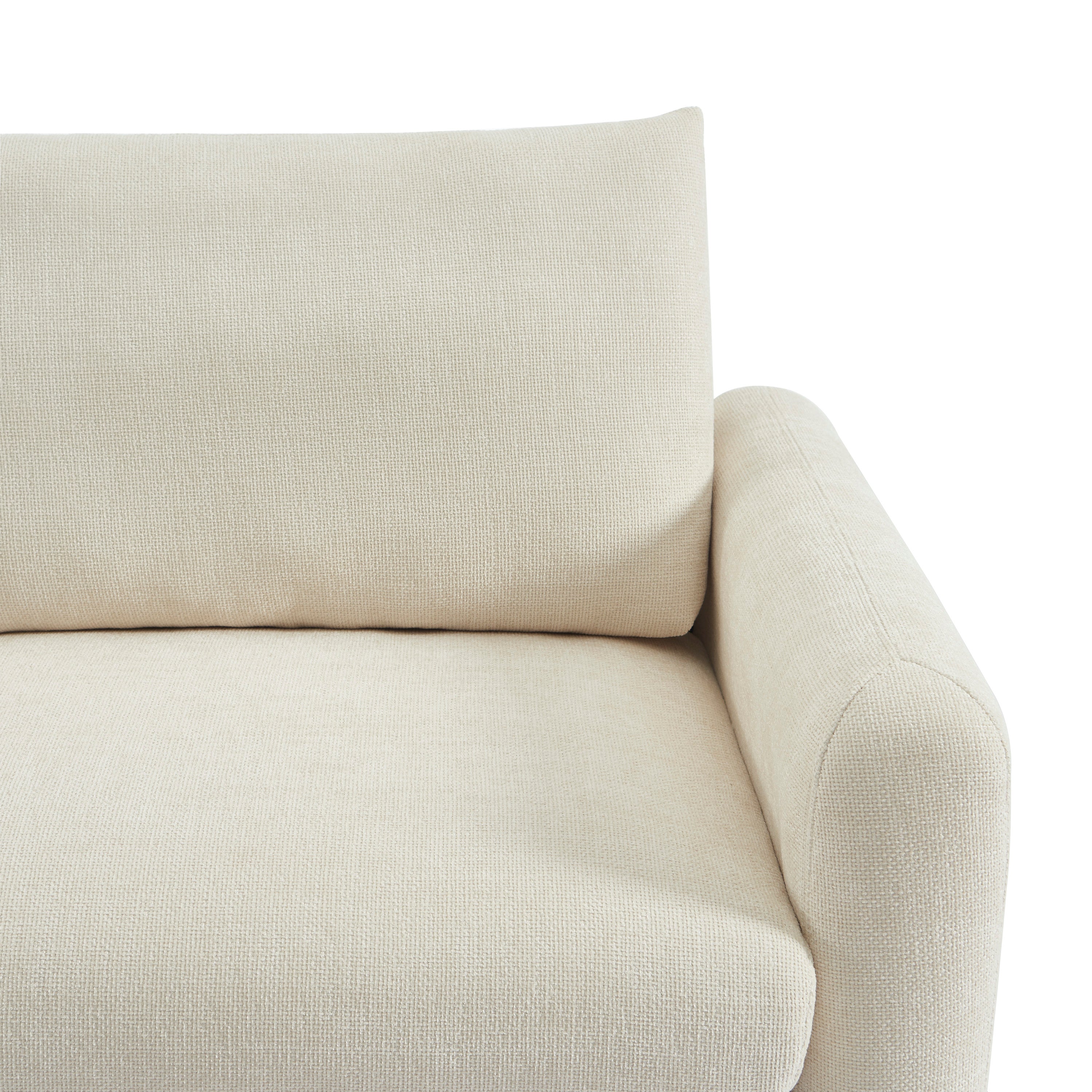 Fixed Sofa Caliba 3 Seater Chenille Beige – Beige