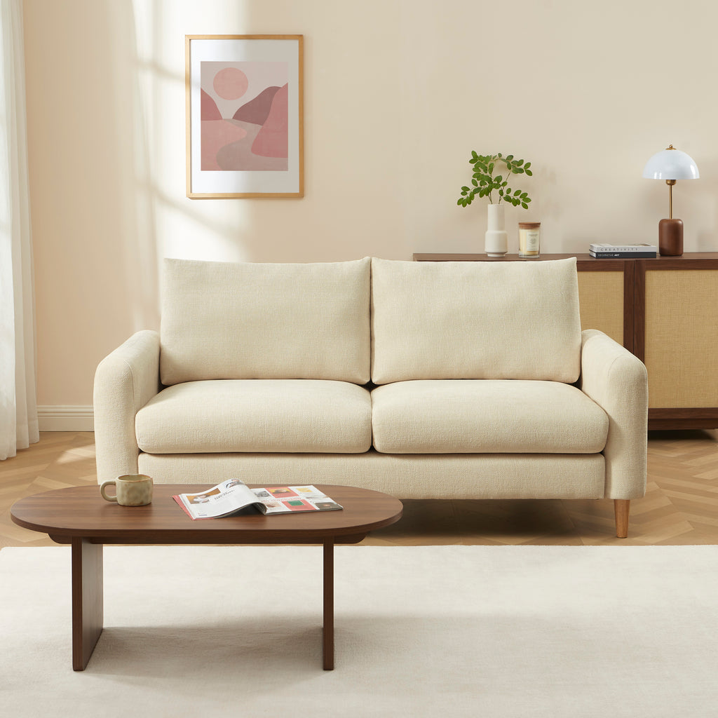 CALIBA 3-Seater Sofa – Chenille Fabric Living Room Furniture