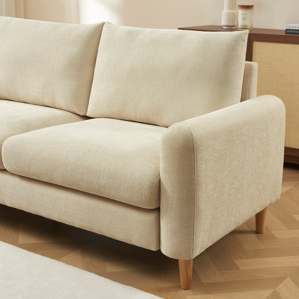 CALIBA 3-Seater Sofa – Chenille Fabric Living Room Furniture