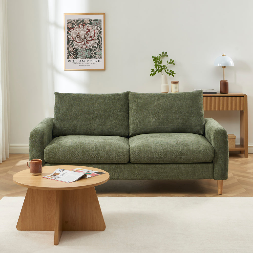 CALIBA 3-Seater Sofa – Chenille Fabric Living Room Furniture