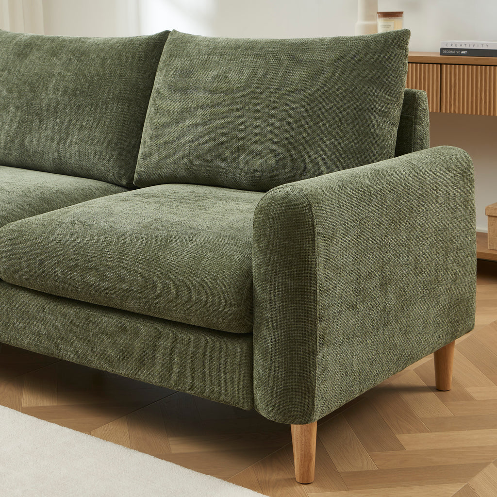 CALIBA 3-Seater Sofa – Chenille Fabric Living Room Furniture