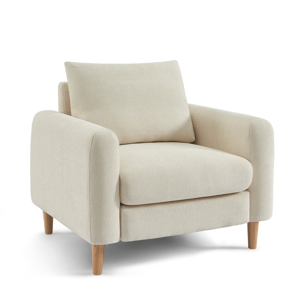 Armchair Caliba 1 Seater Chenille Beige – Beige