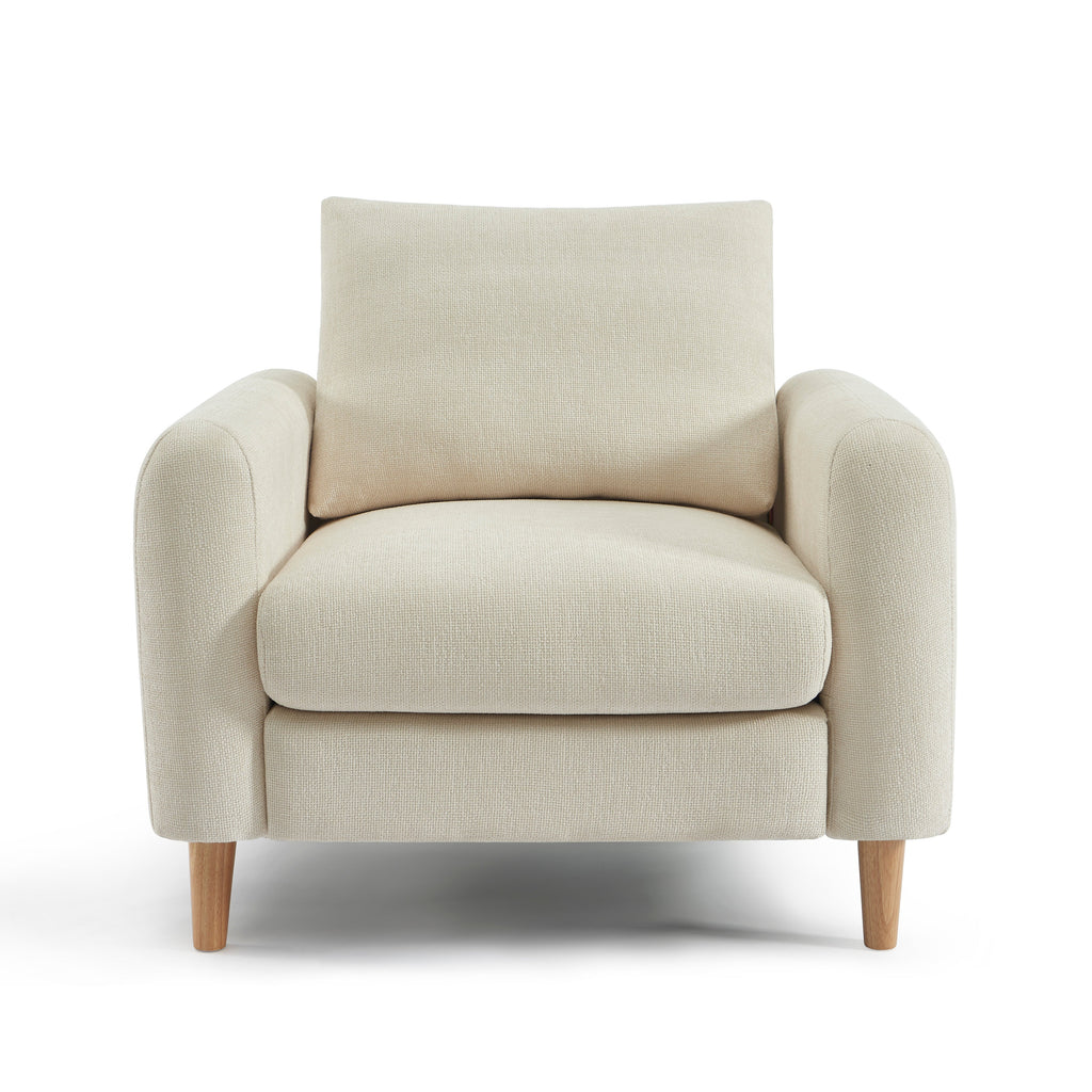 Armchair Caliba 1 Seater Chenille Beige – Beige