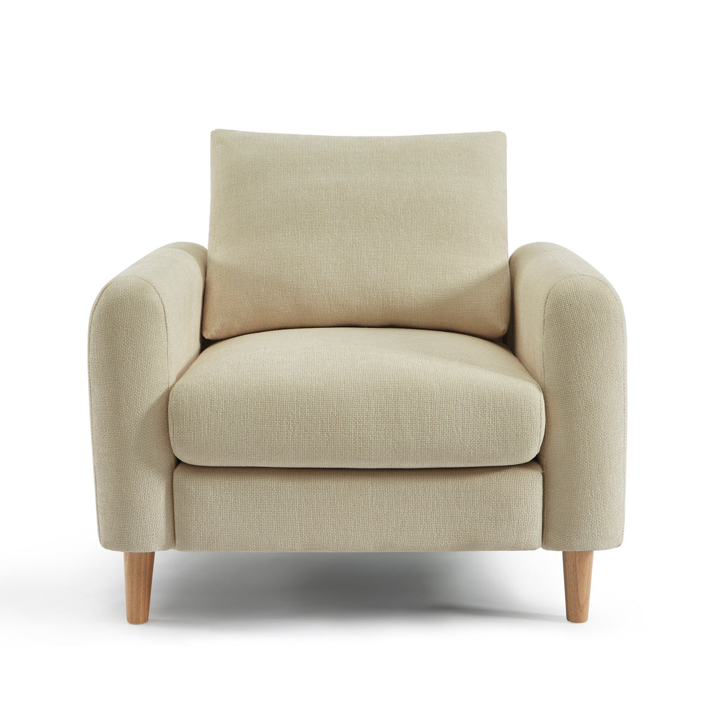 CALIBA Chenille Armchair – Contemporary Accent Chair For Modern Living Spaces