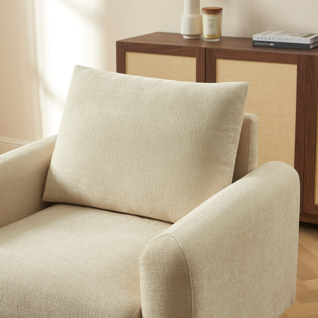CALIBA Chenille Armchair – Contemporary Accent Chair For Modern Living Spaces
