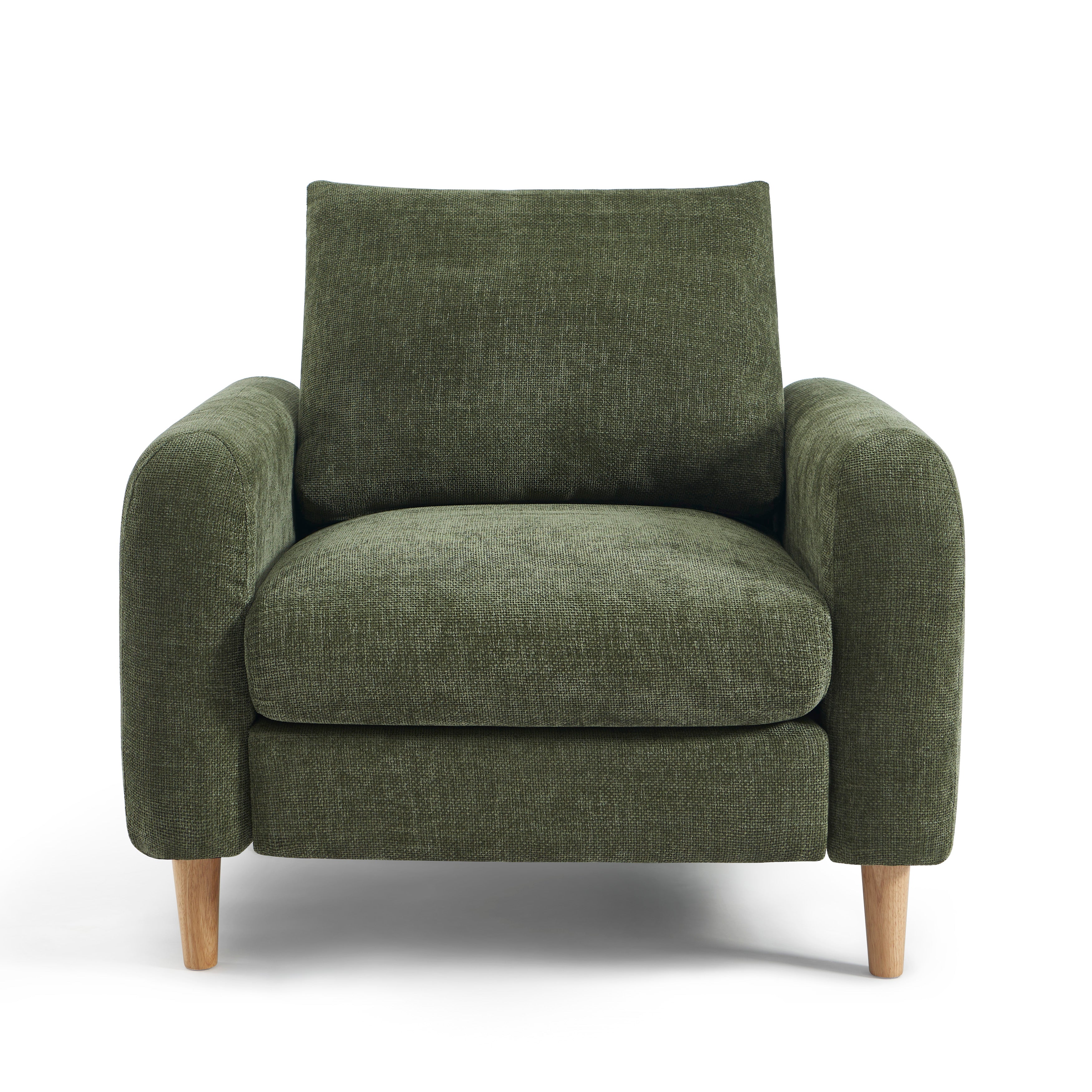 CALIBA Chenille Armchair – Contemporary Accent Chair For Modern Living Spaces