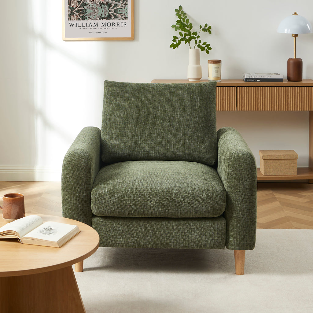 CALIBA 3-Seater + 2-Seater Sofa + 1-Armchair Set – Fabric Living Room Furniture