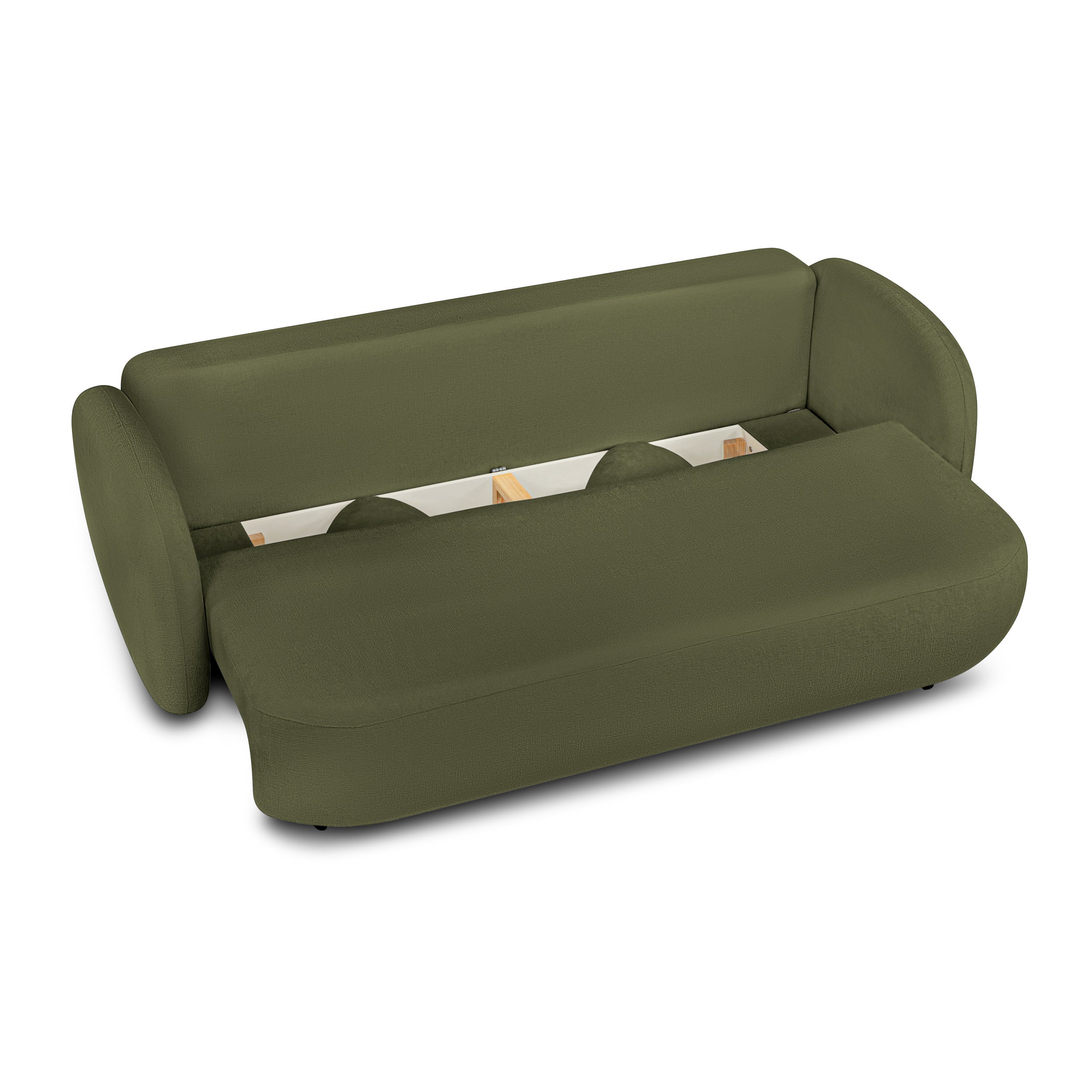 CARLOTTA Fabric Straight Sofa – Khaki