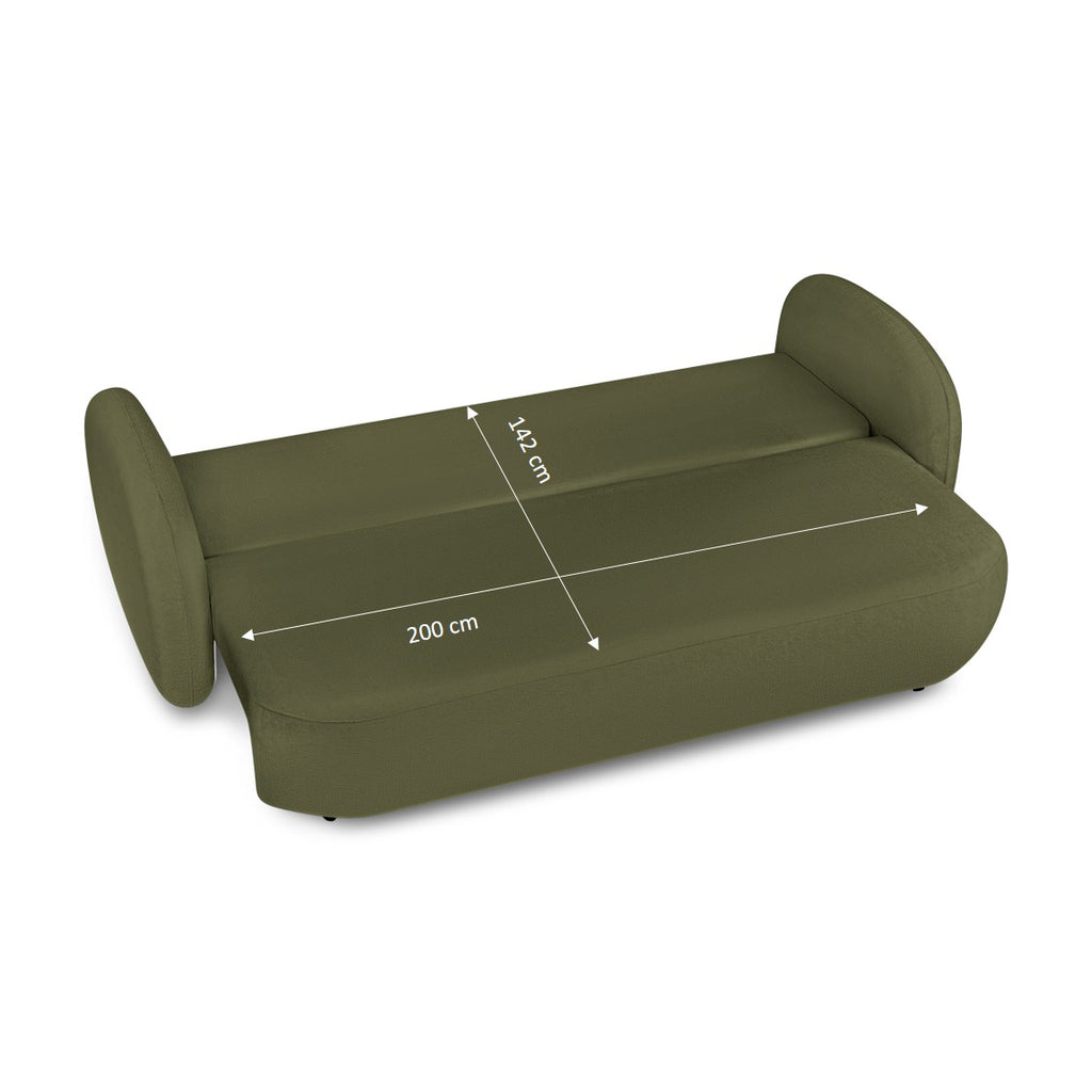 CARLOTTA Fabric Straight Sofa – Khaki