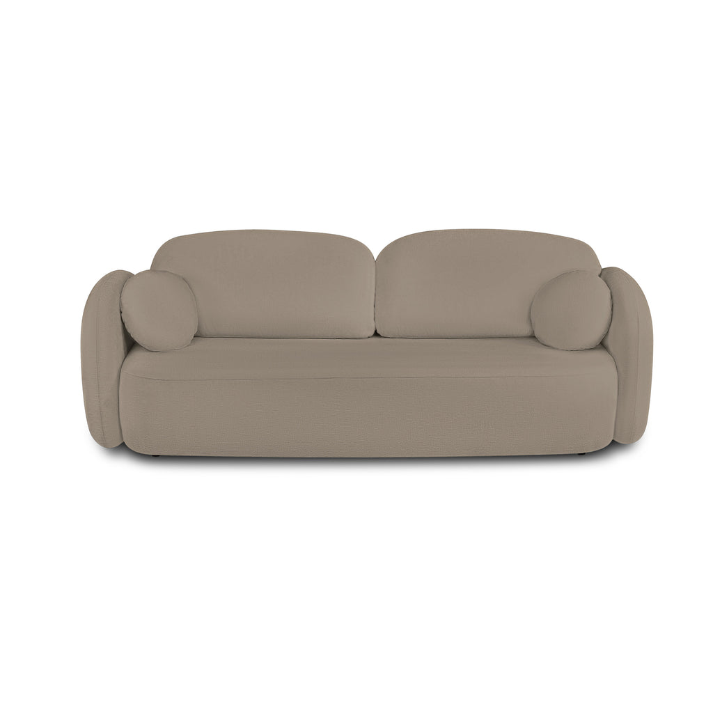 CARLOTTA Fabric Straight Sofa – Taupe