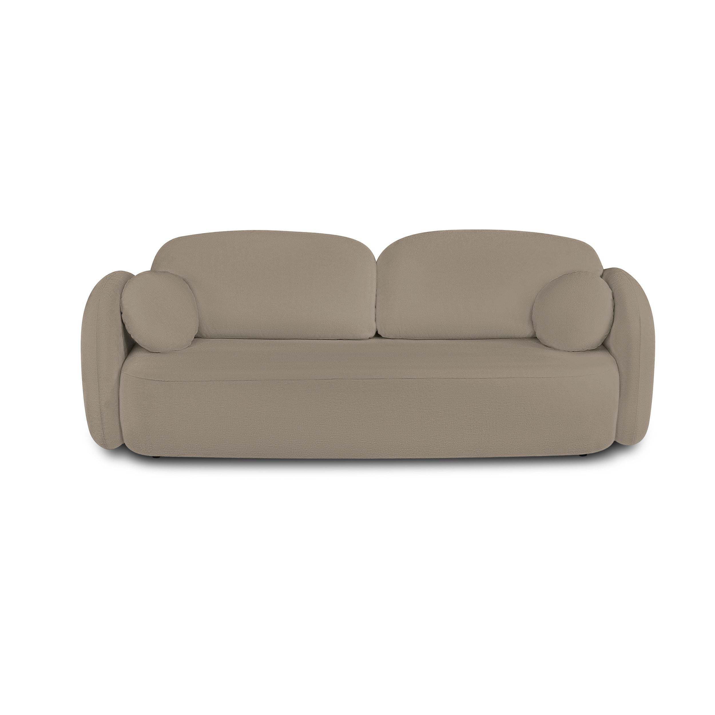 CARLOTTA Fabric Straight Sofa – Taupe
