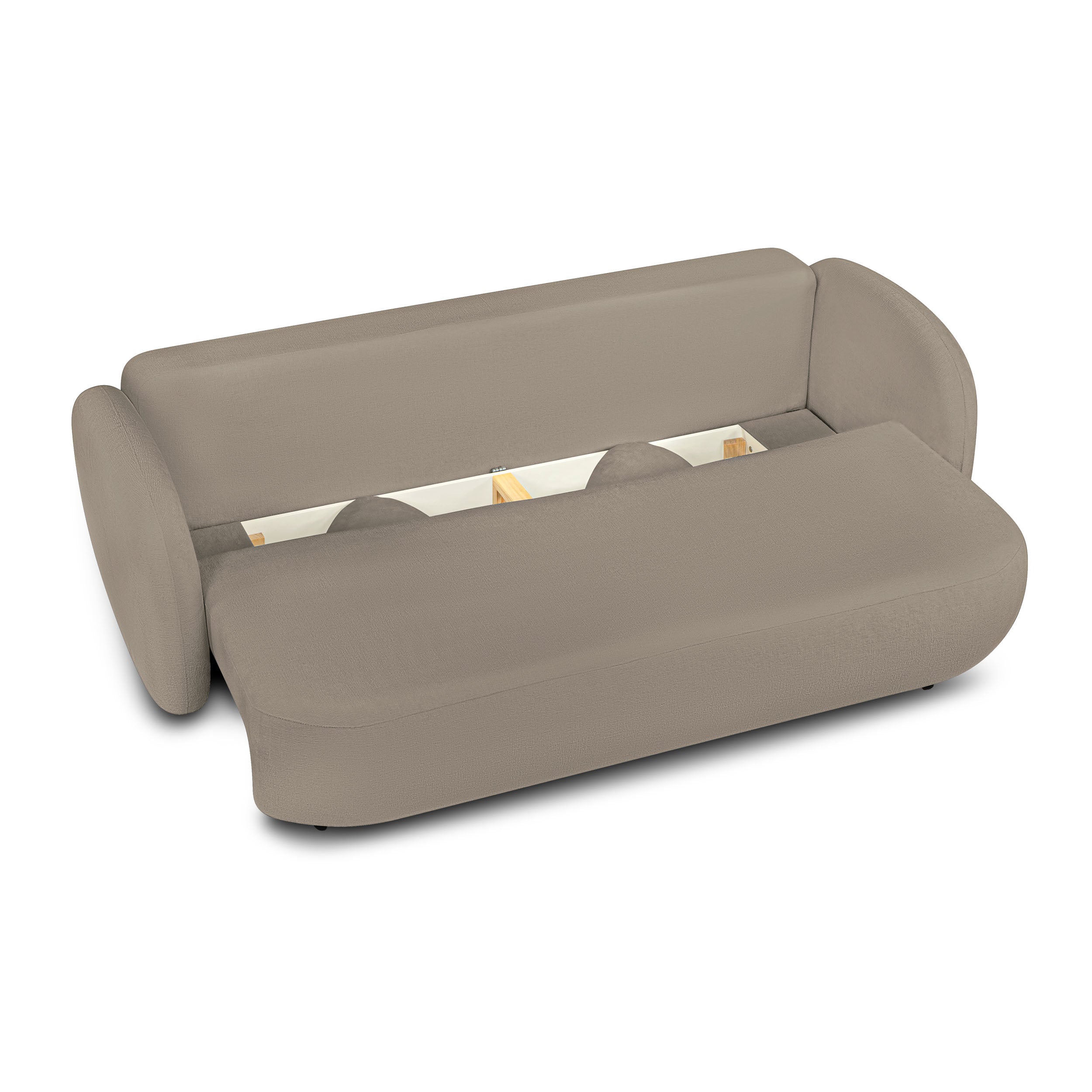 CARLOTTA Fabric Straight Sofa – Taupe