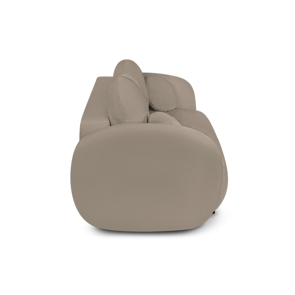 CARLOTTA Fabric Straight Sofa – Taupe