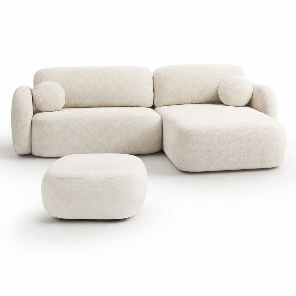 CARLOTTA Pouf - Beige