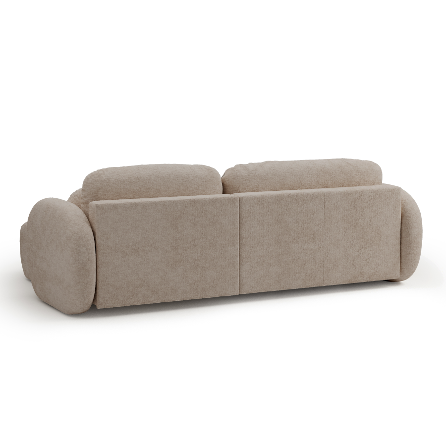 CARLOTTA Fabric Straight Sofa – Taupe