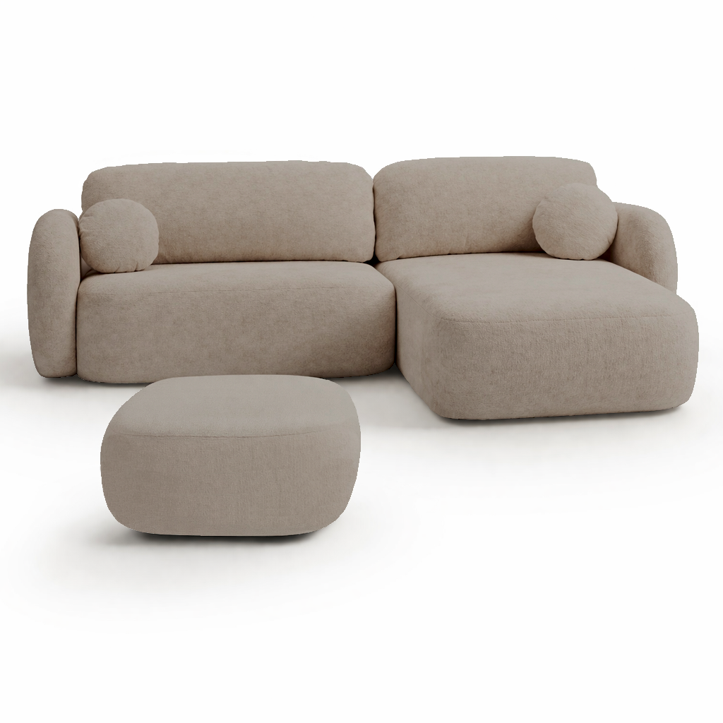 CARLOTTA Pouf - Taupe