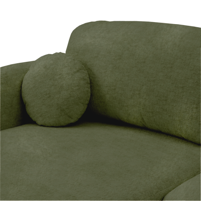 CARLOTTA Fabric Straight Sofa – Khaki