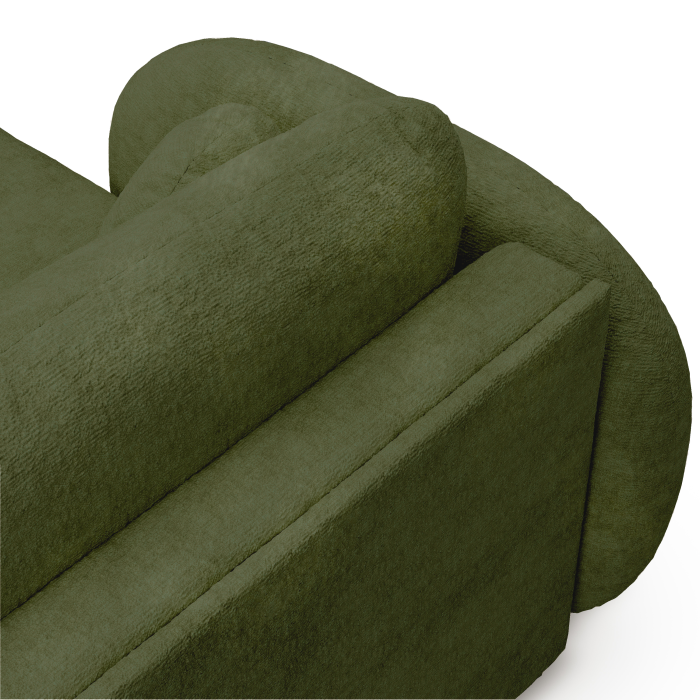 CARLOTTA Fabric Straight Sofa – Khaki