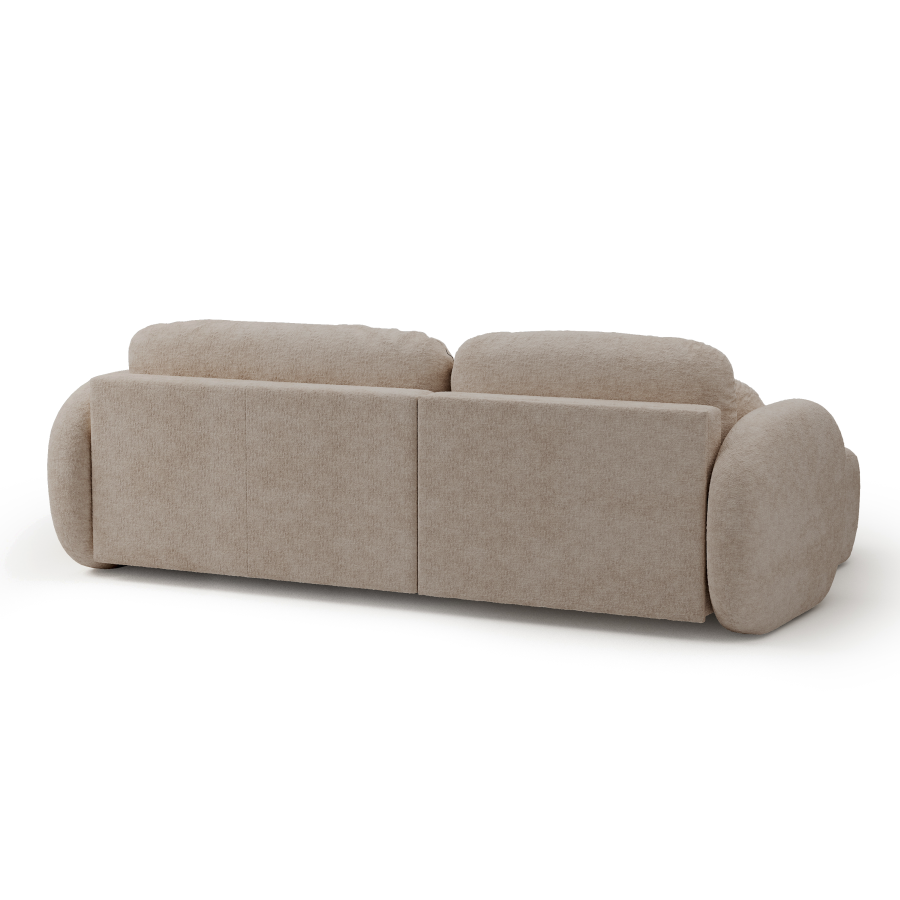 CARLOTTA Fabric Straight Sofa – Taupe