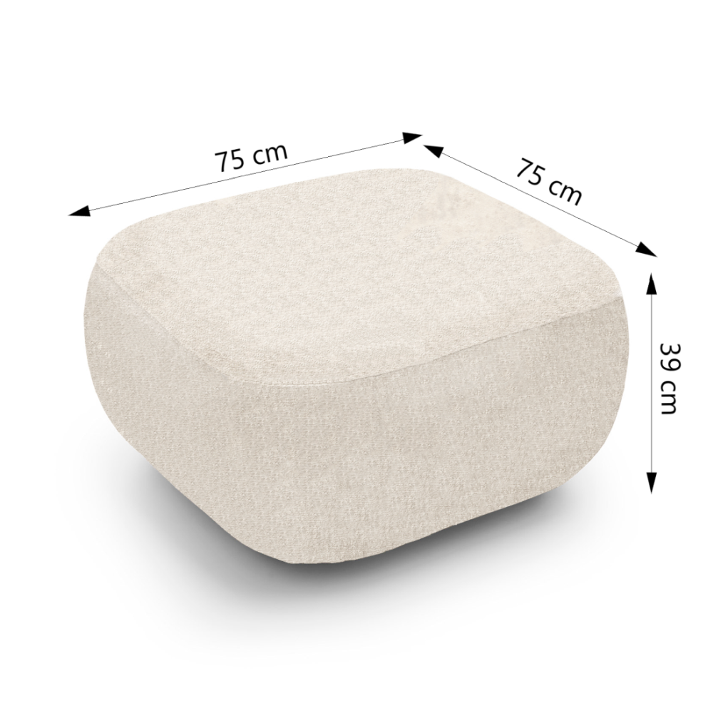 CARLOTTA Pouf - Beige