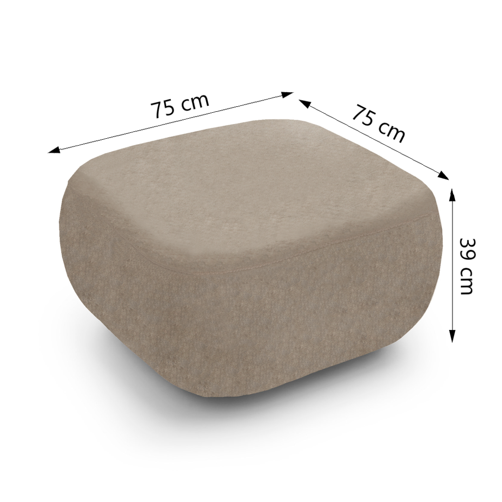 CARLOTTA Pouf - Taupe