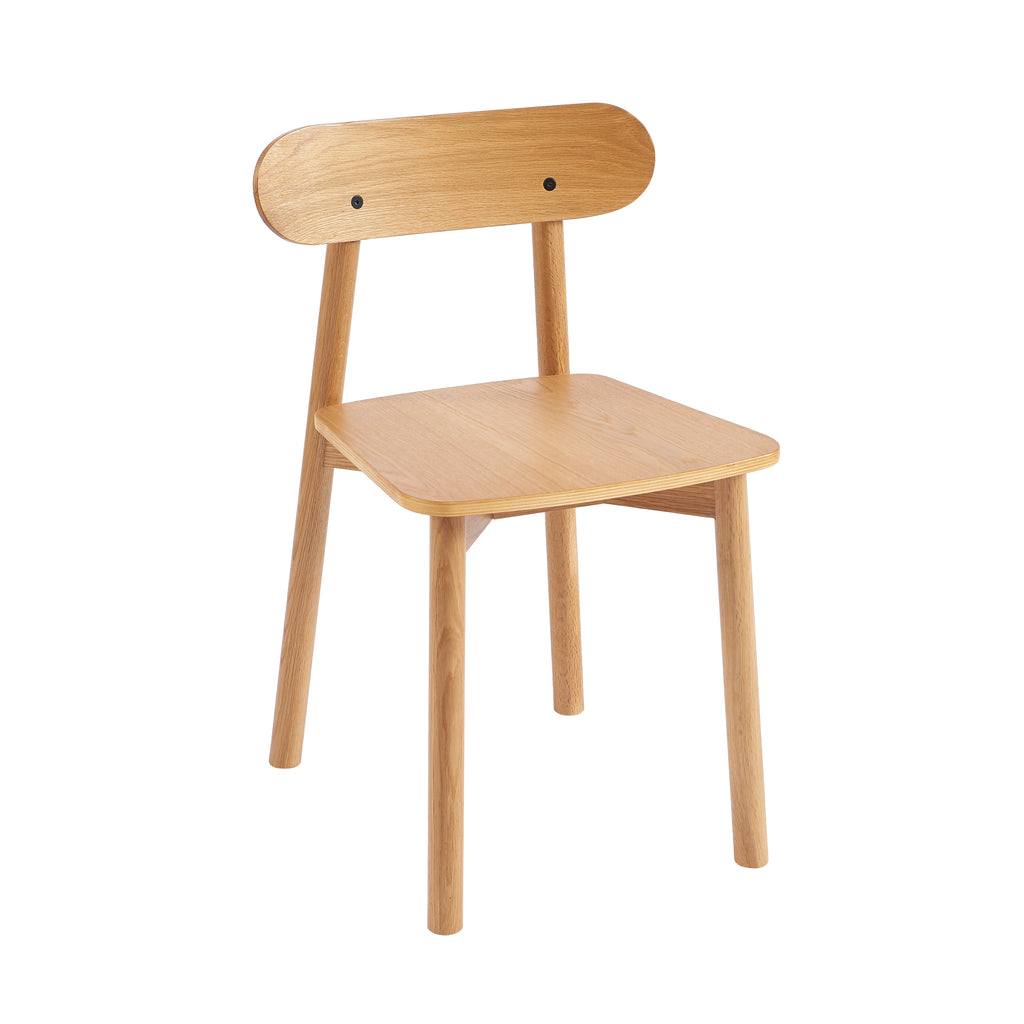 CELESTE Dining Chair Set of 2 Solid Oak - Light Wood