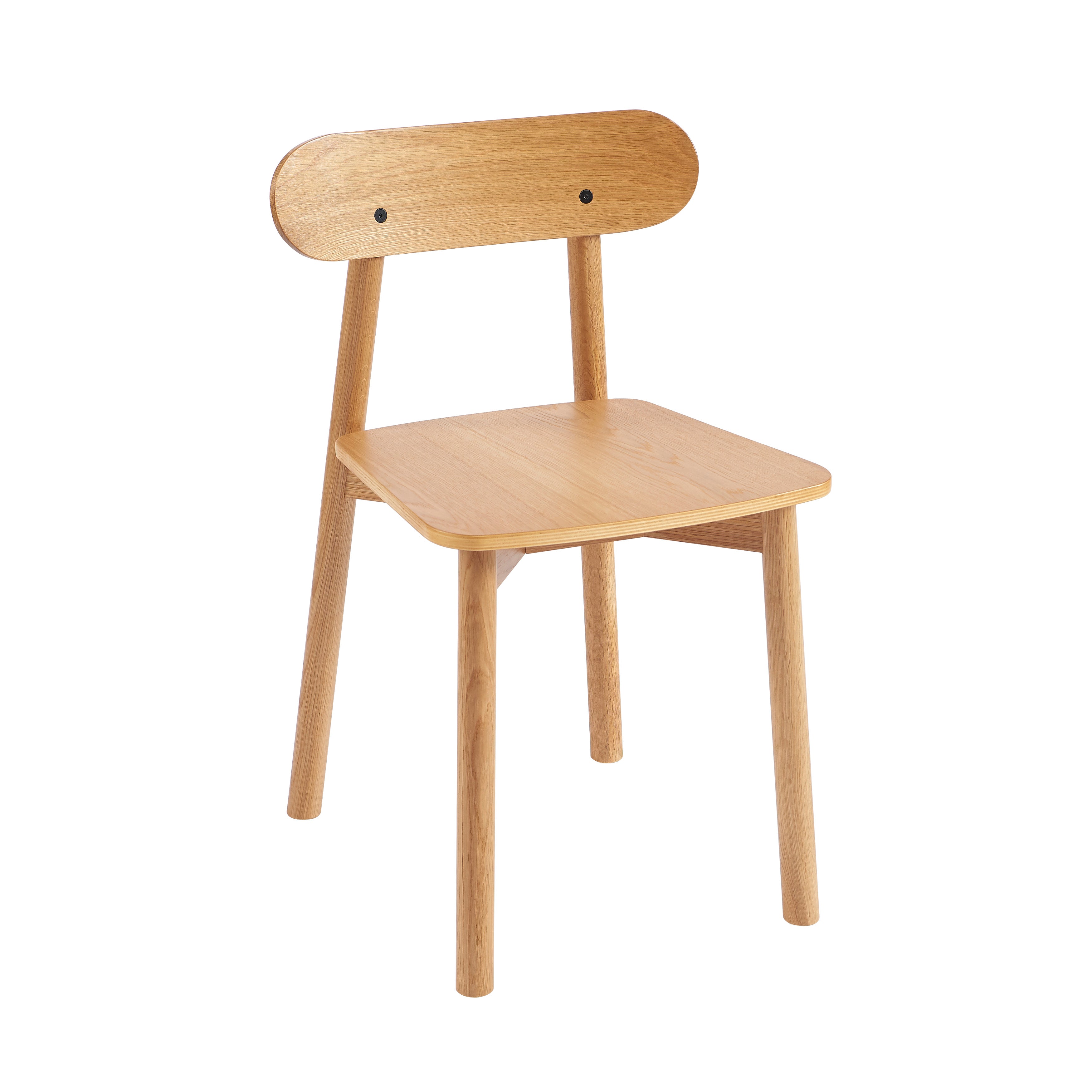 CELESTE Dining Chair Set of 2 Solid Oak - Light Wood
