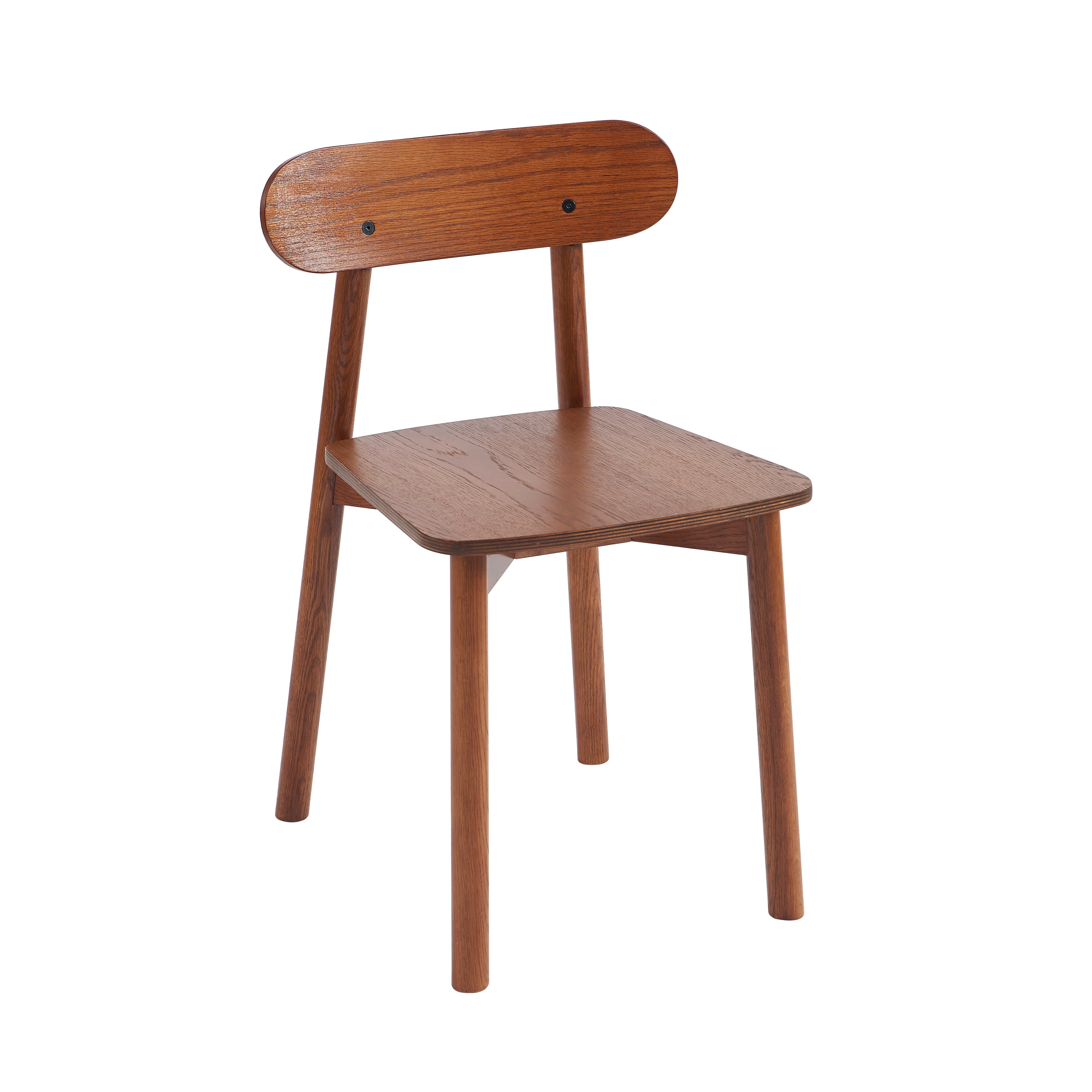 CELESTE Dining Chair Set of 2 Solid Oak - Dark Wood