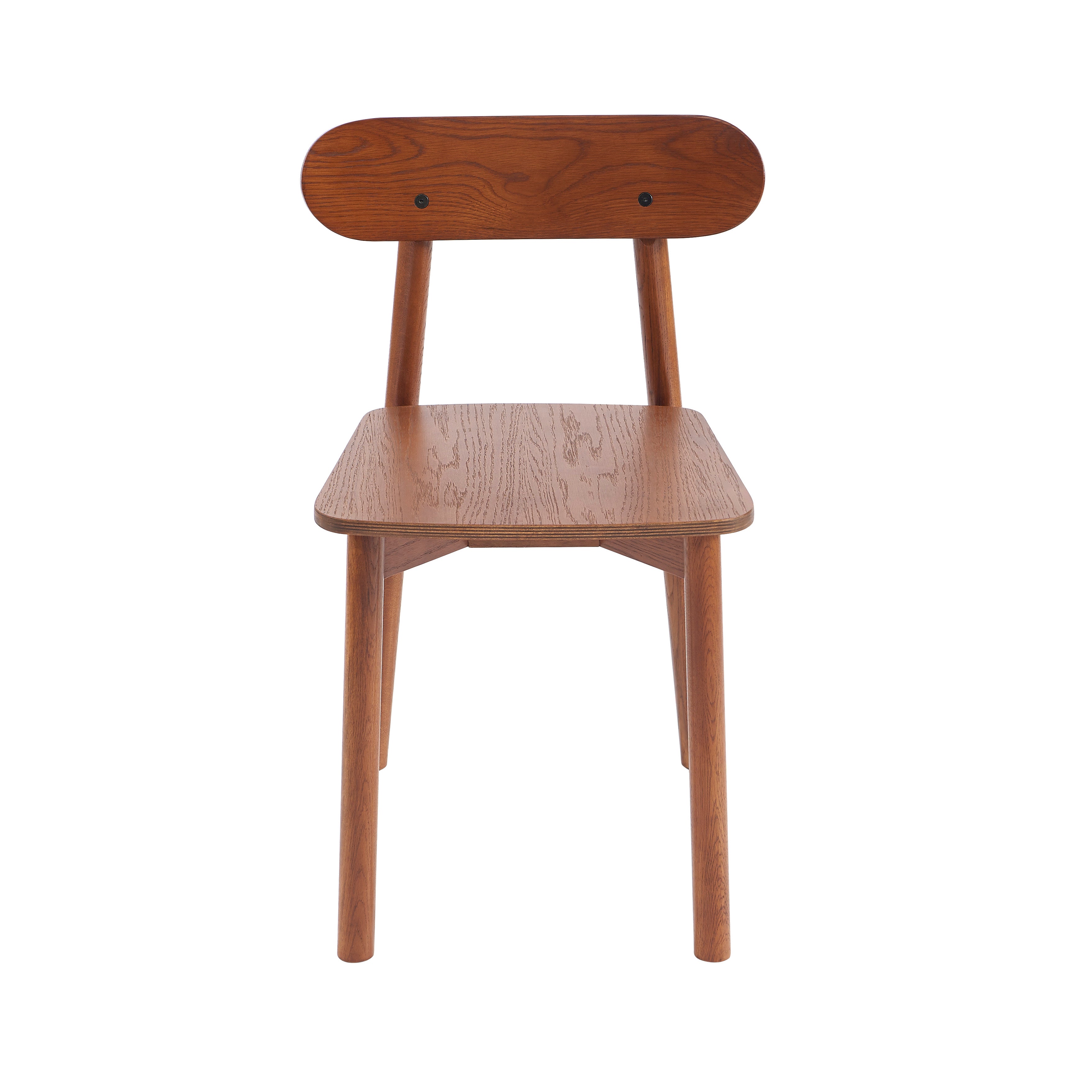 CELESTE Dining Chair Set of 2 Solid Oak - Dark Wood