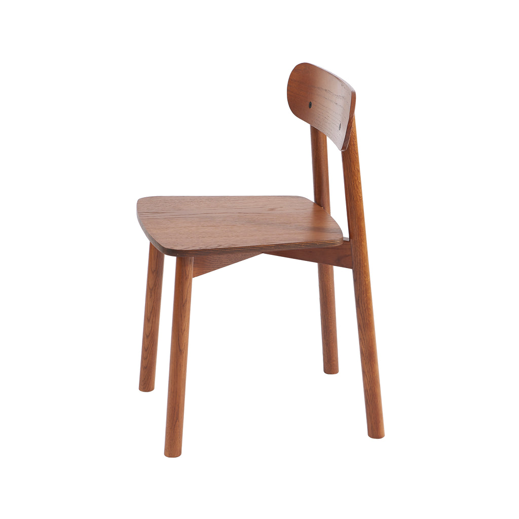 CELESTE Set of 2 Solid Wood Dining Chairs – Dark wood