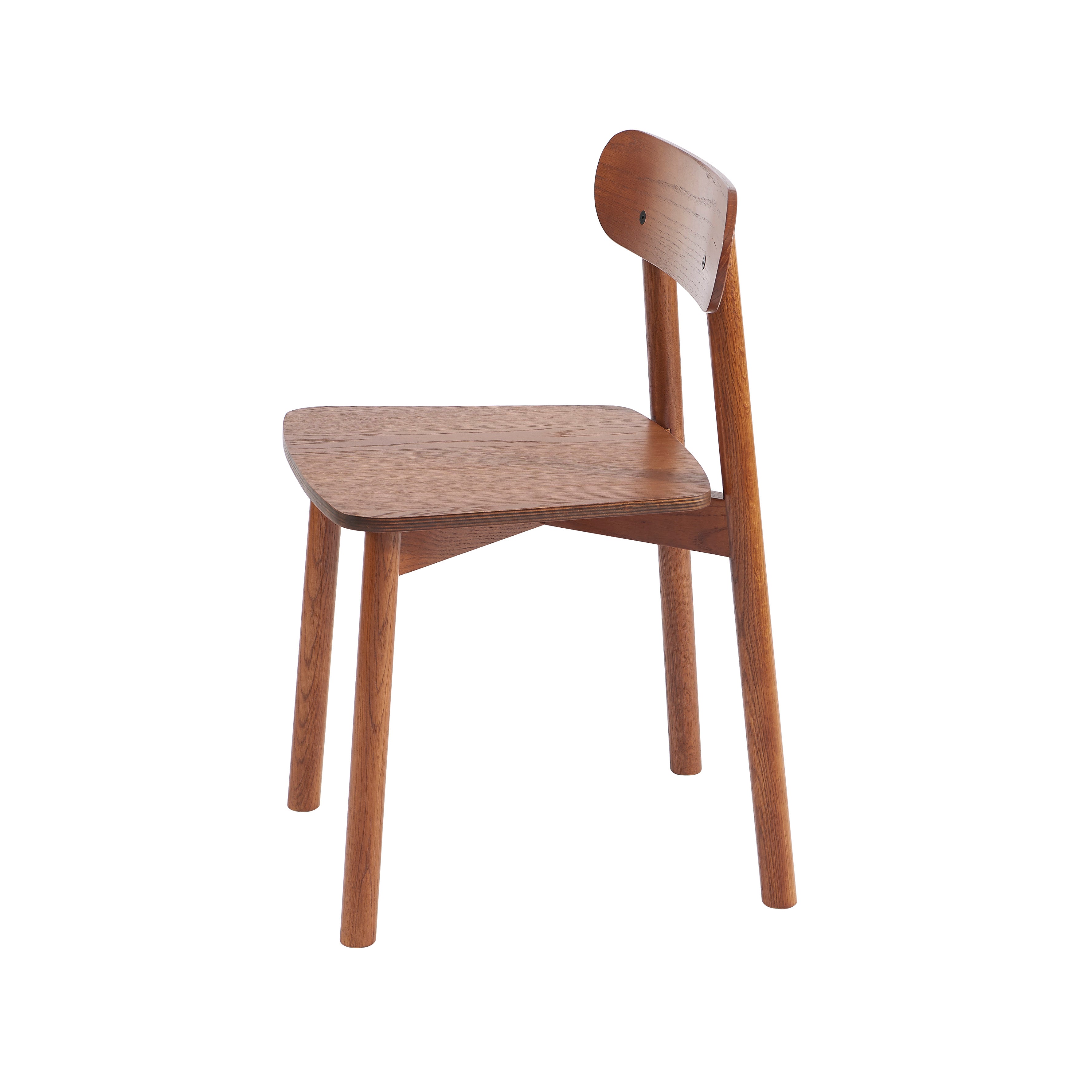 CELESTE Set of 2 Solid Wood Dining Chairs – Dark wood