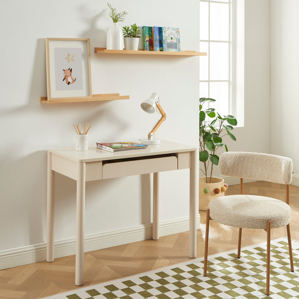 Kids Desk Celia Beige 1 Drawer 90cm – Beige