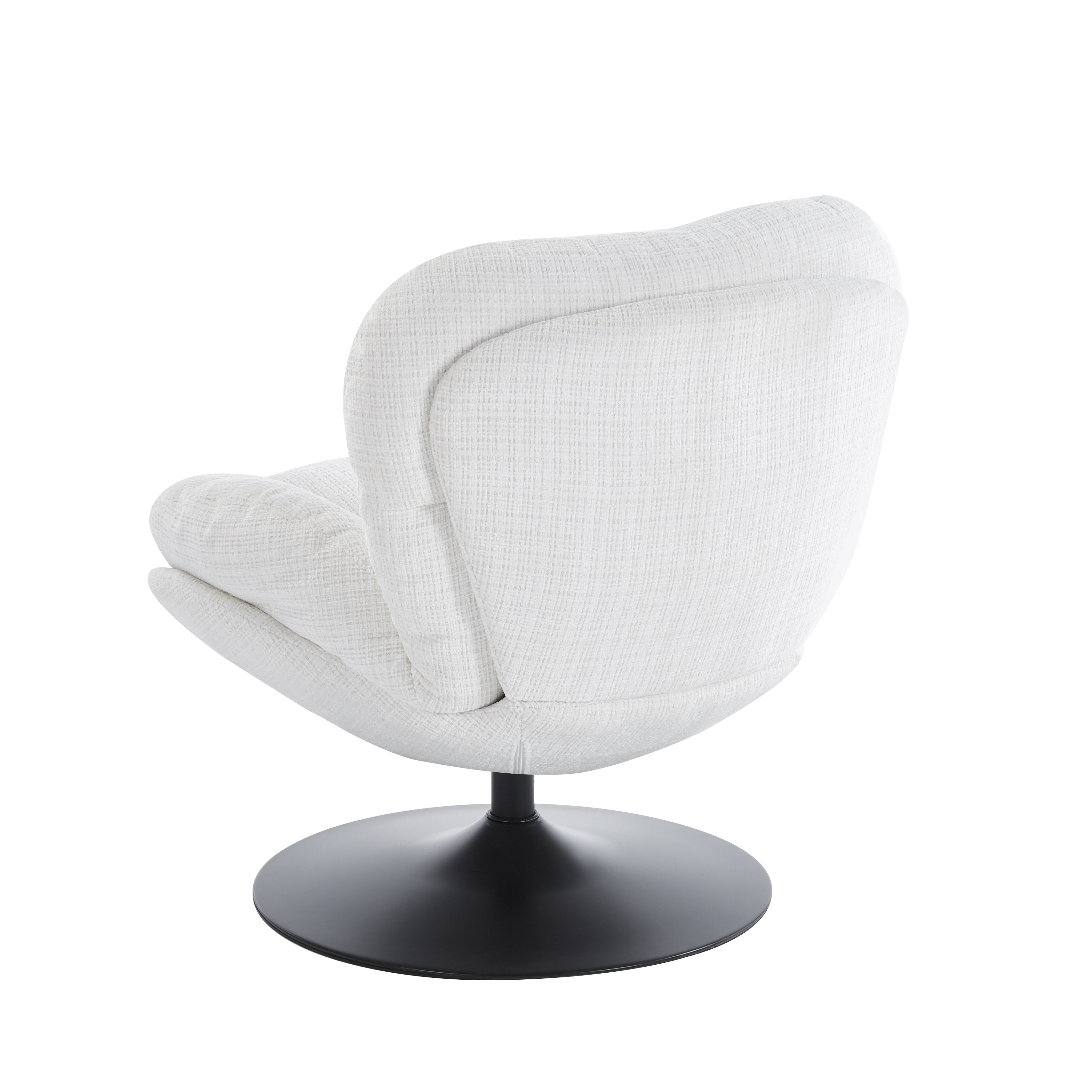 Swivel Armchair Ceres 1 Seater Fabric -White 