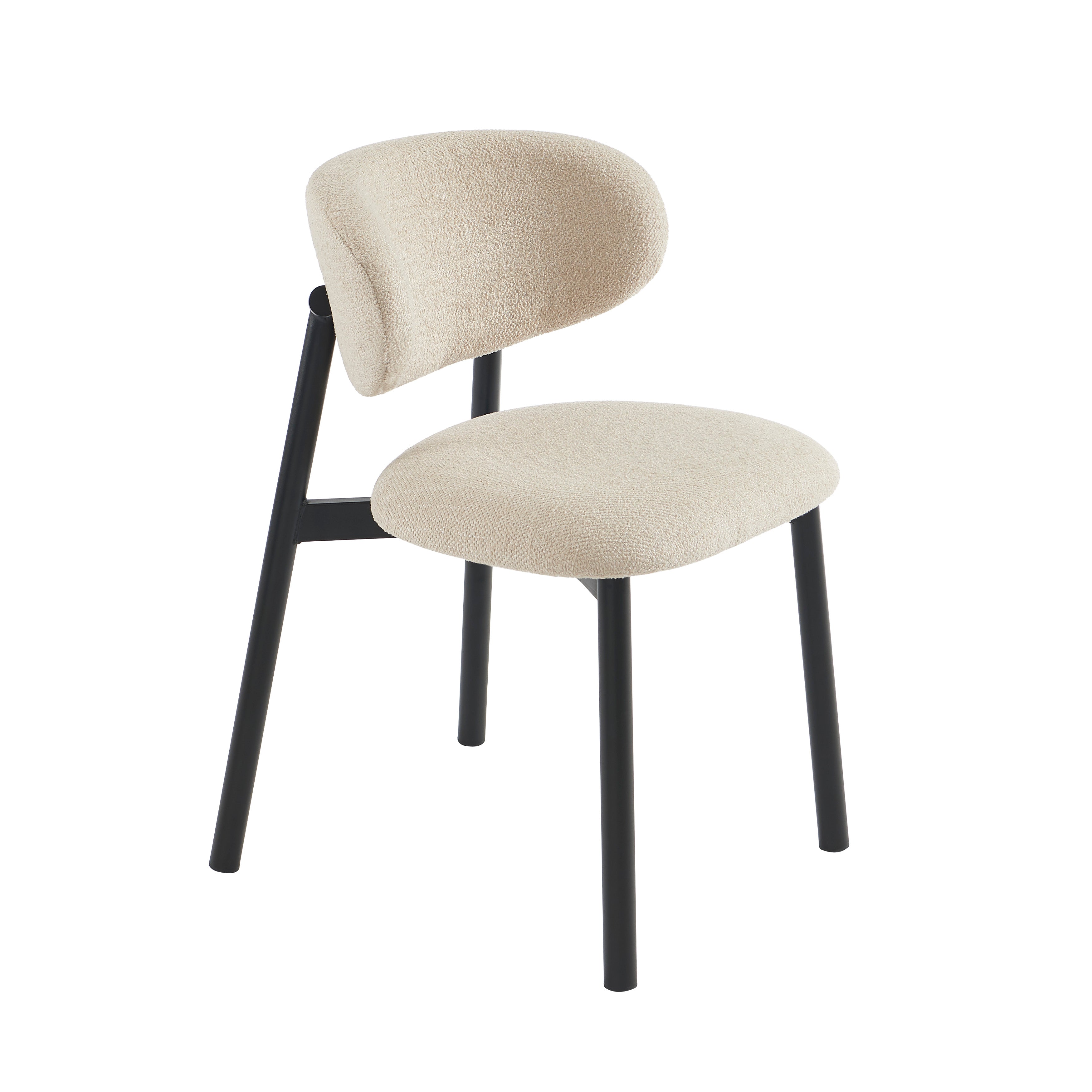 CIARA Set of 2 Upholstered Dining Chairs – Beige