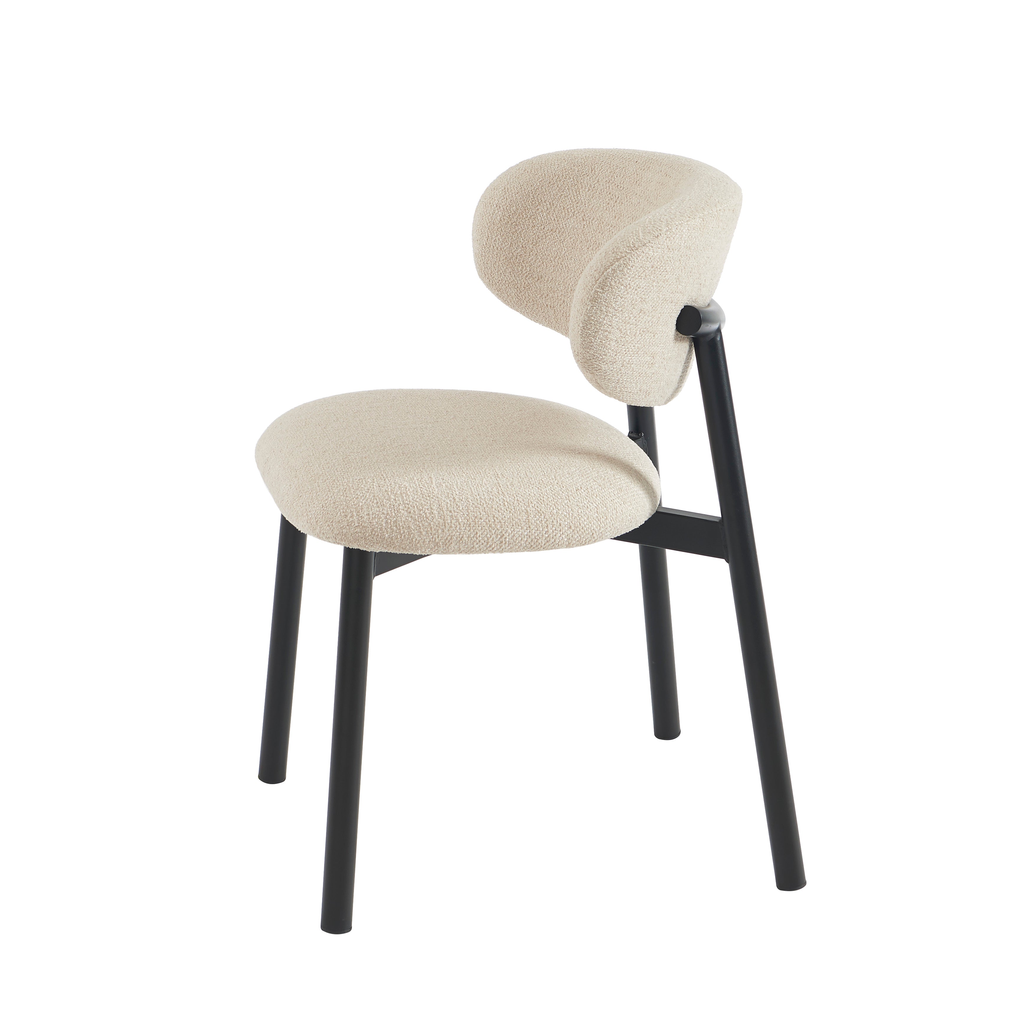 CIARA Set of 2 Upholstered Dining Chairs – Beige