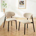 CIARA Set of 2 Upholstered Dining Chairs – Beige
