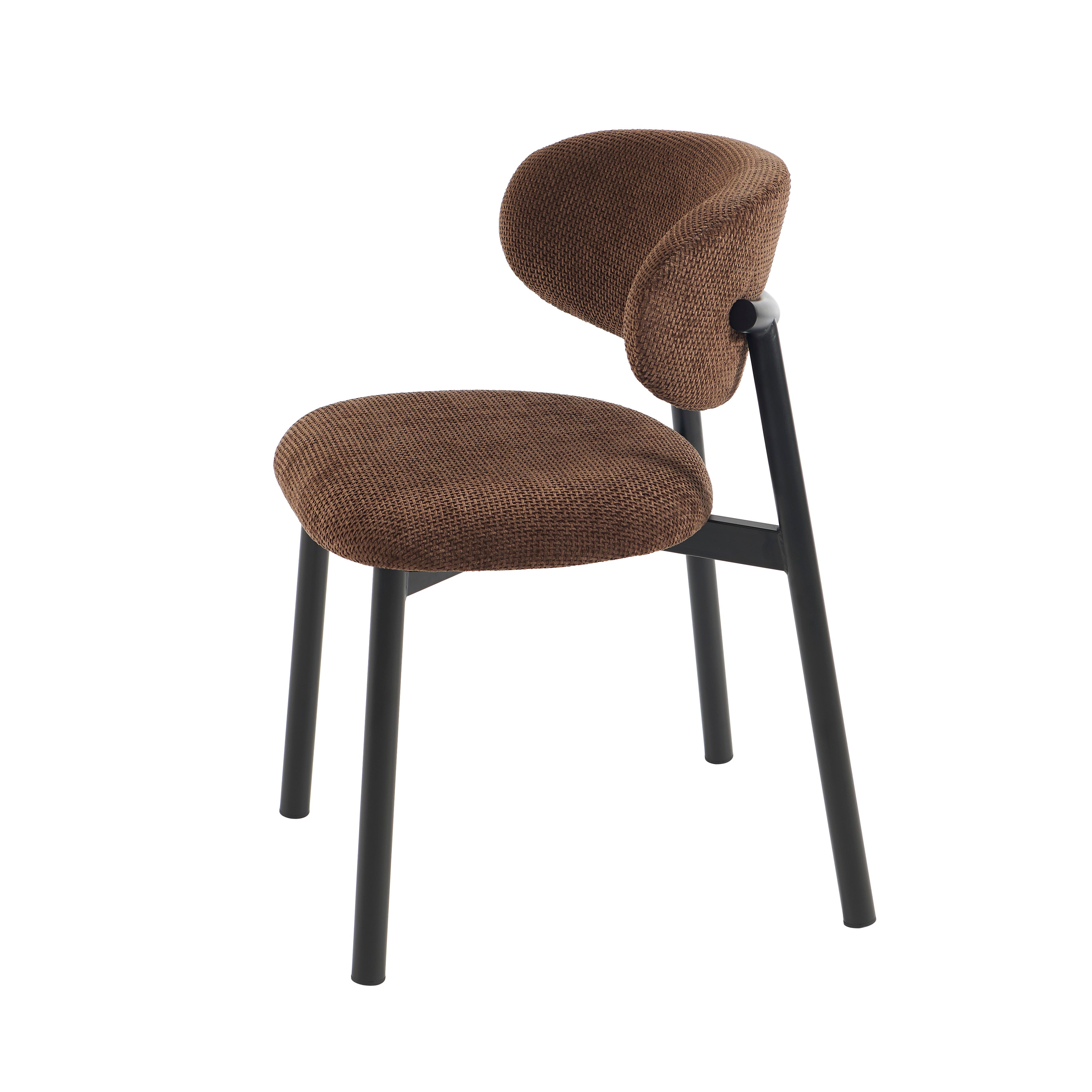CIARA Set of 2 Upholstered Dining Chairs – Brown