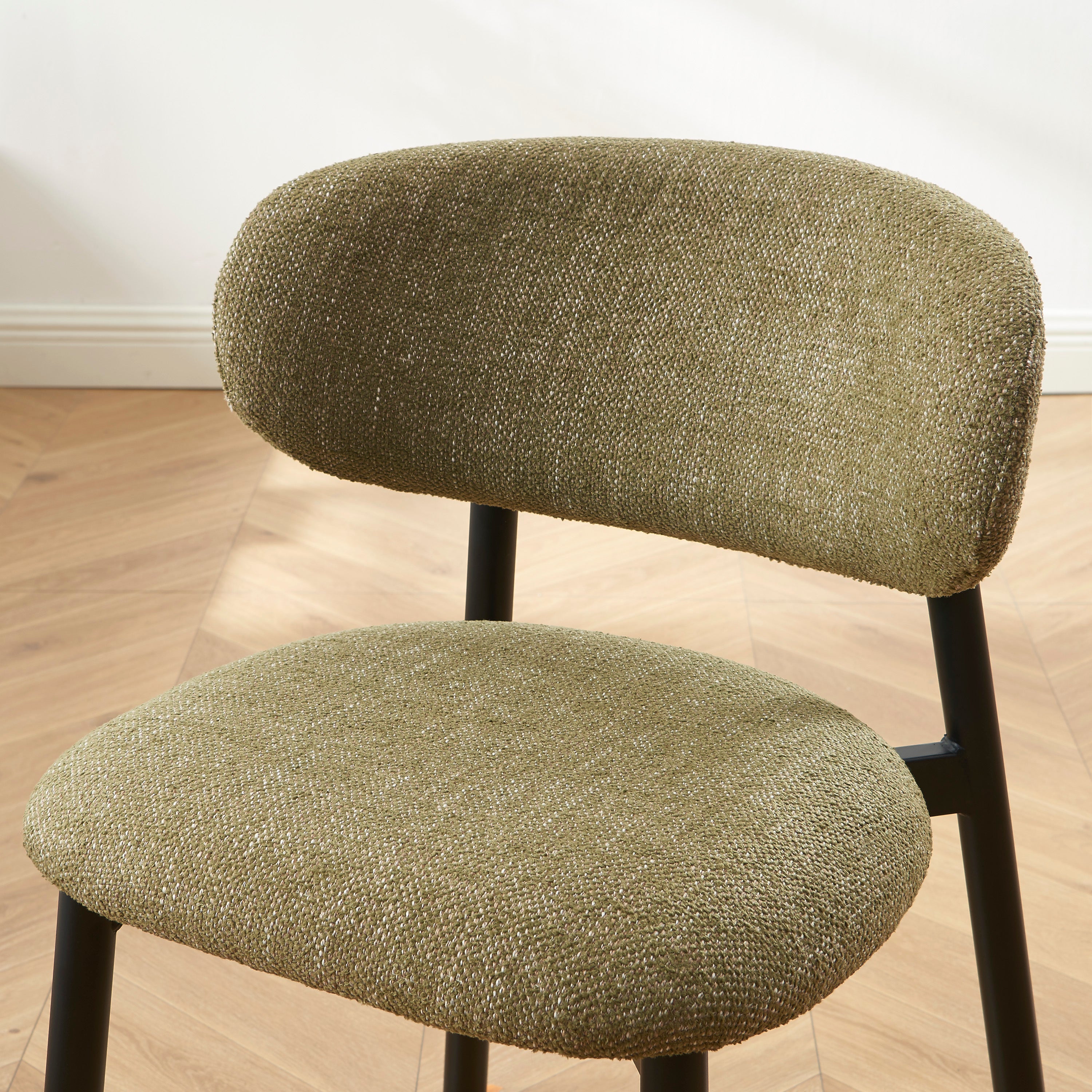 CIARA Set of 2 Upholstered Dining Chairs – Green