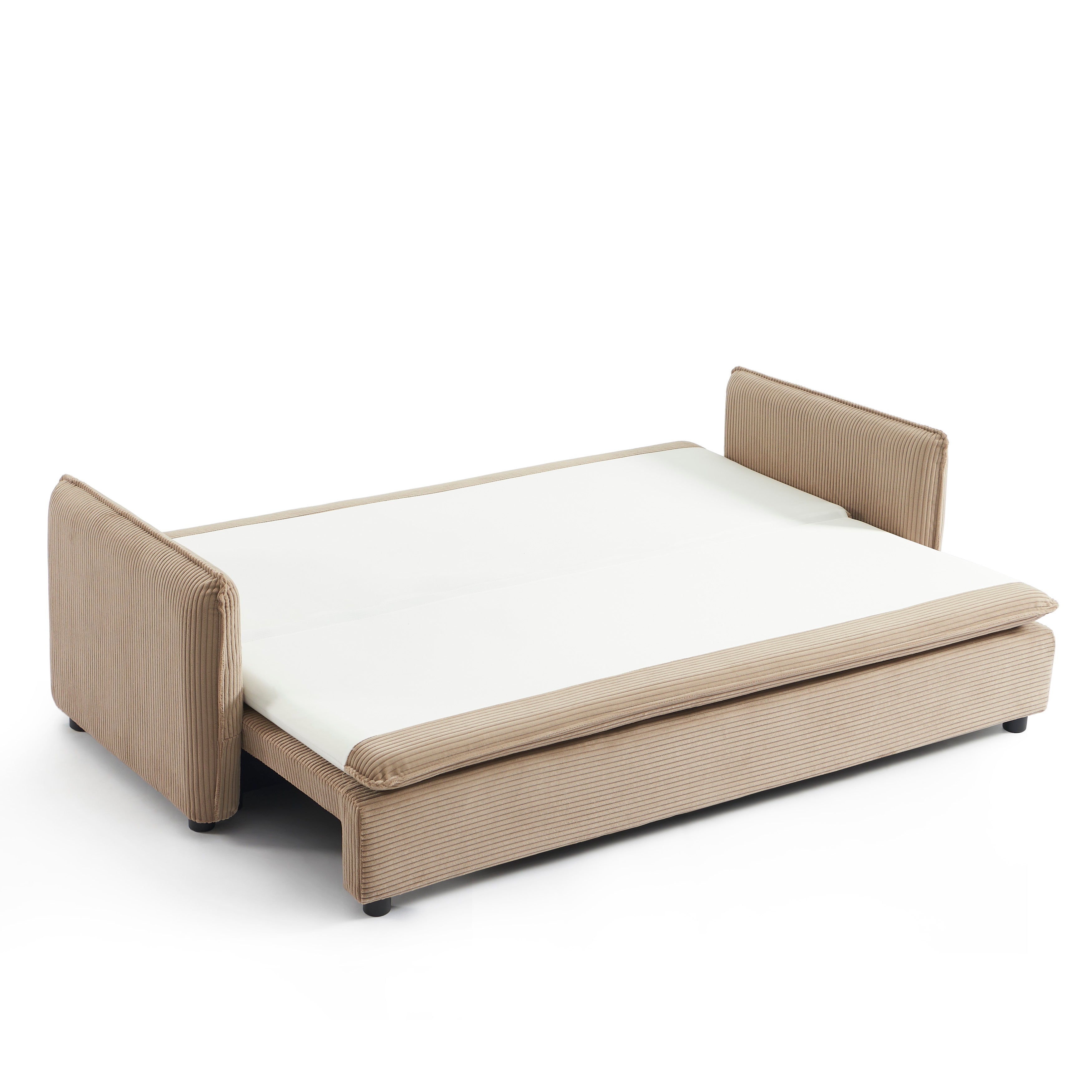 CIBOLA Convertible Sleeper Sofa – Corduroy Velvet 3-Seater Living Room Furniture