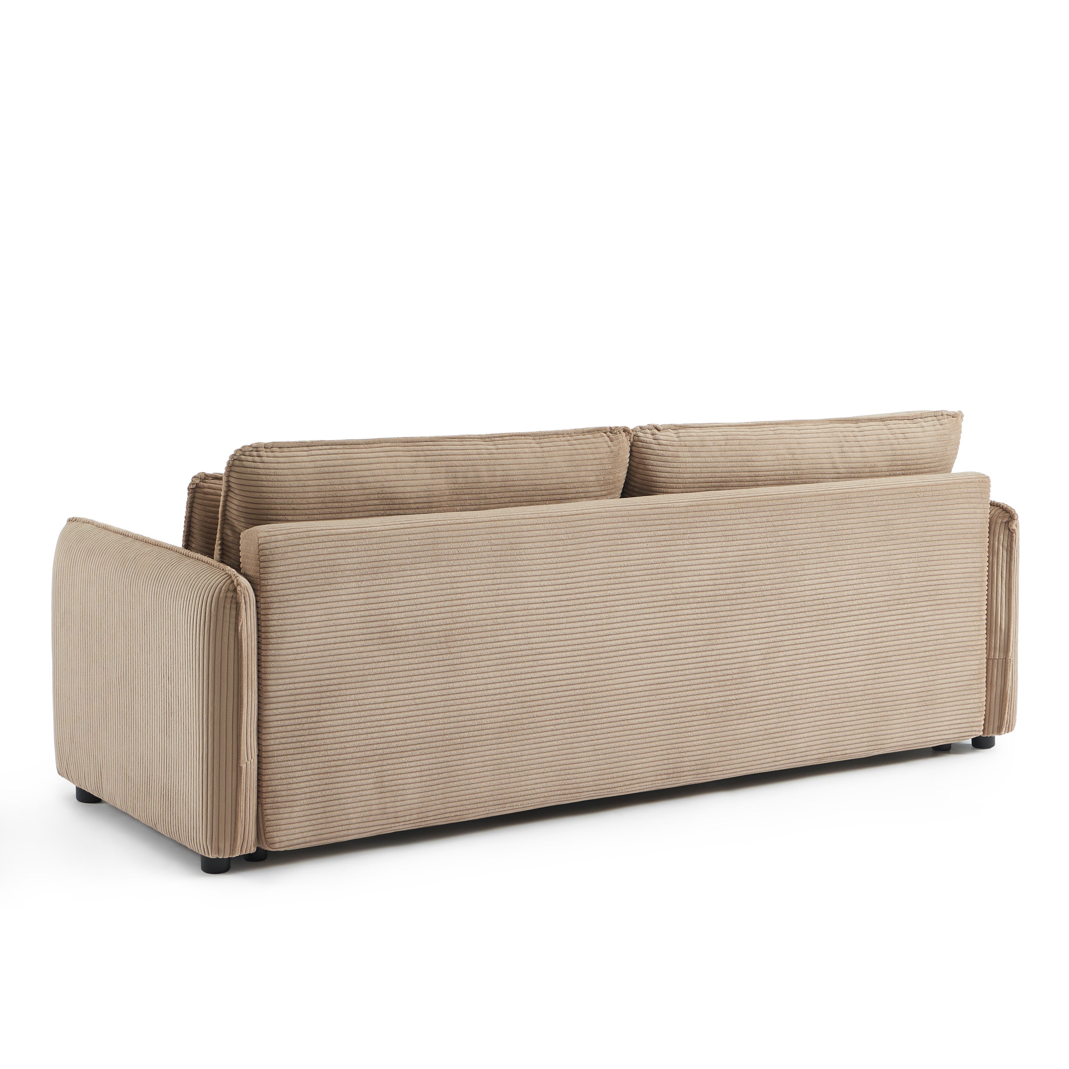 CIBOLA Convertible Sleeper Sofa – Corduroy Velvet 3-Seater Living Room Furniture