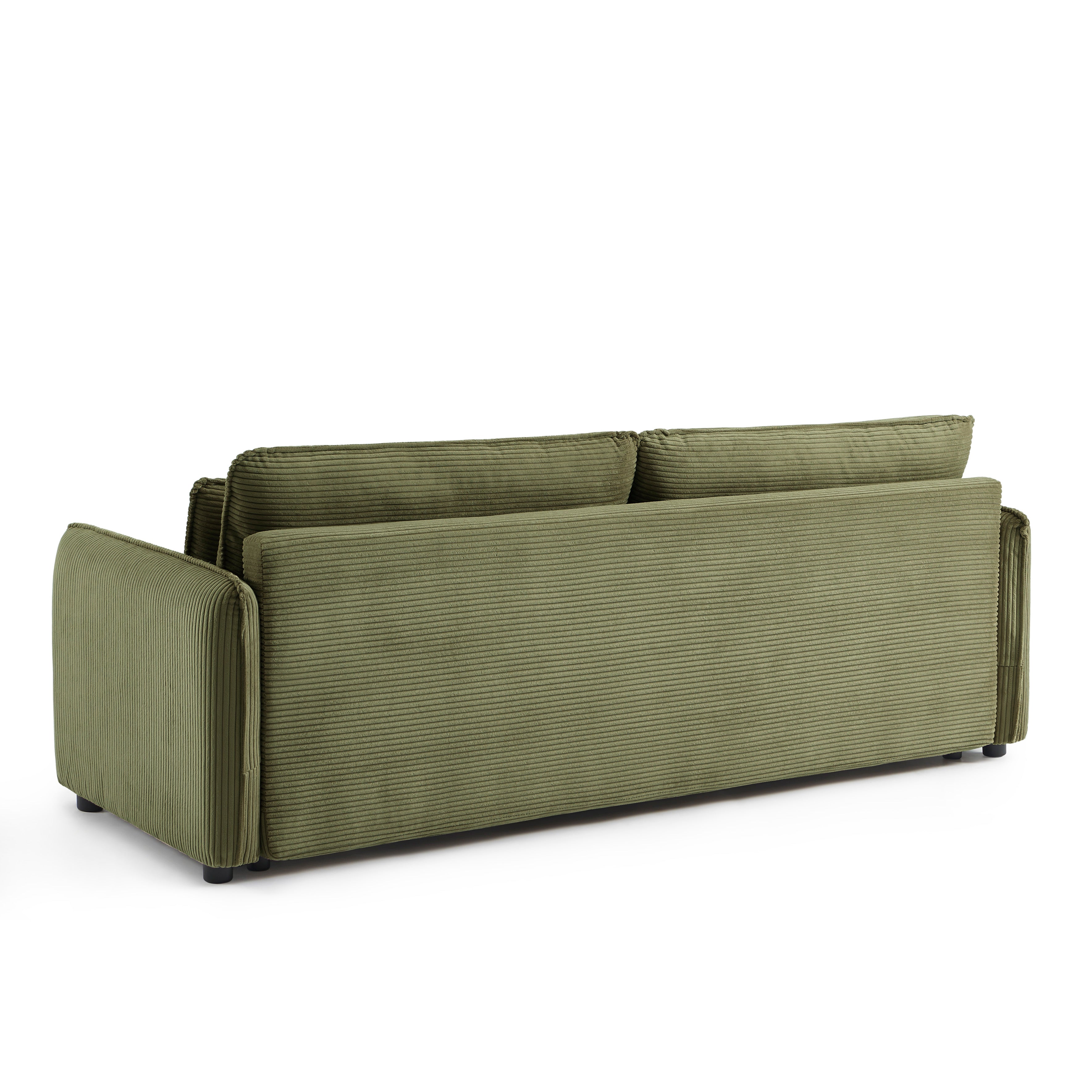 CIBOLA Convertible Sleeper Sofa – Corduroy Velvet 3-Seater Living Room Furniture