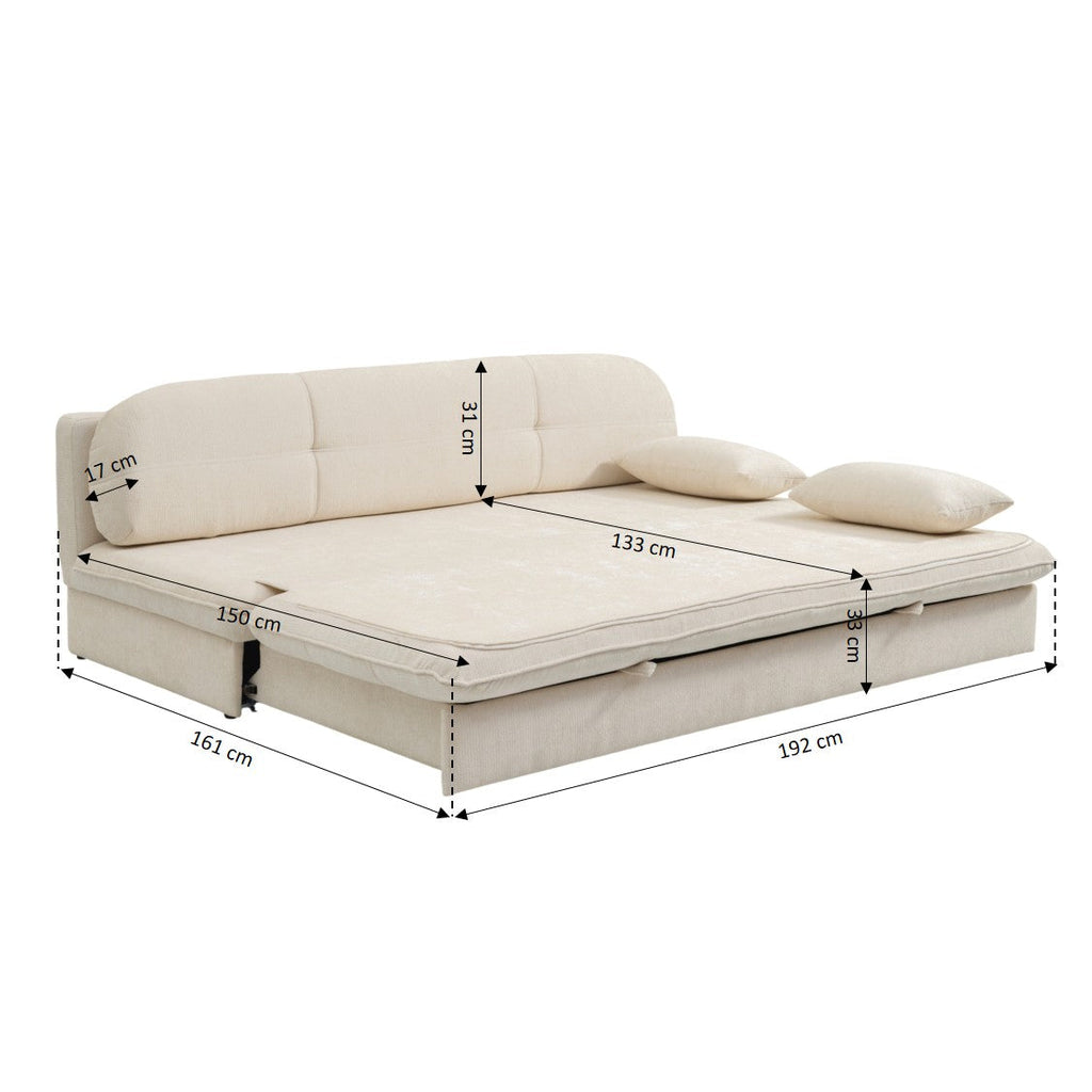 CILA Upholstered Sofa Bench – Beige