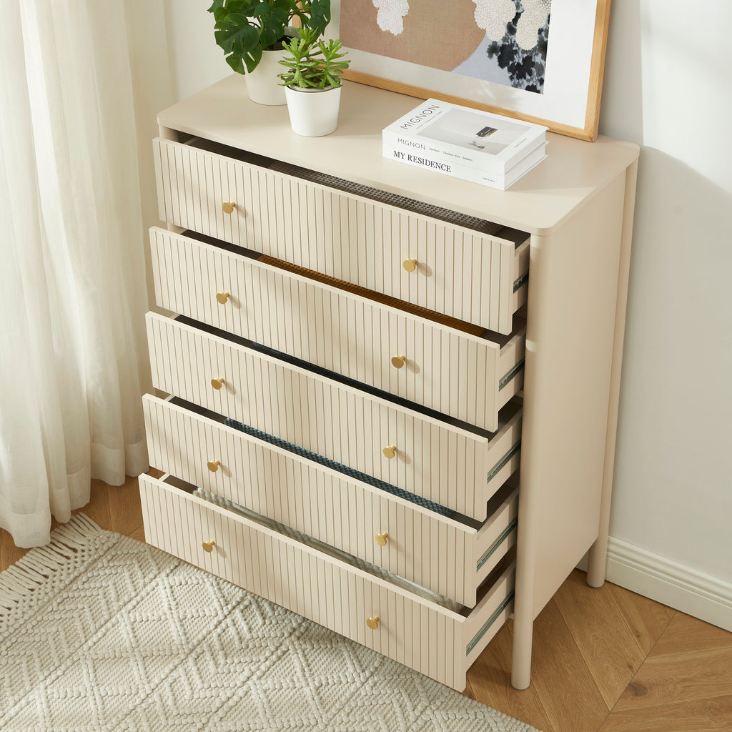 CLEO Lacquered Chest of Drawers – Beige