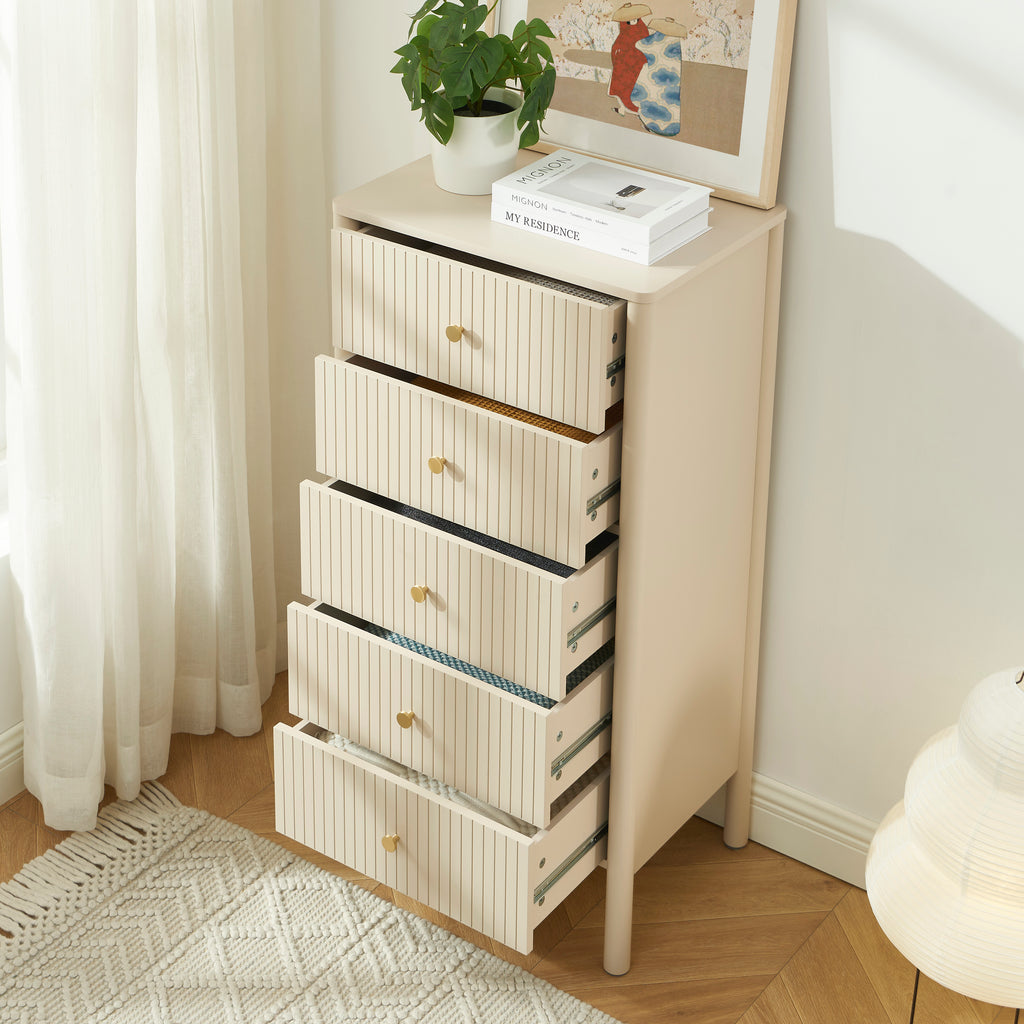 CLEO Lacquered Chest of Drawers – Beige
